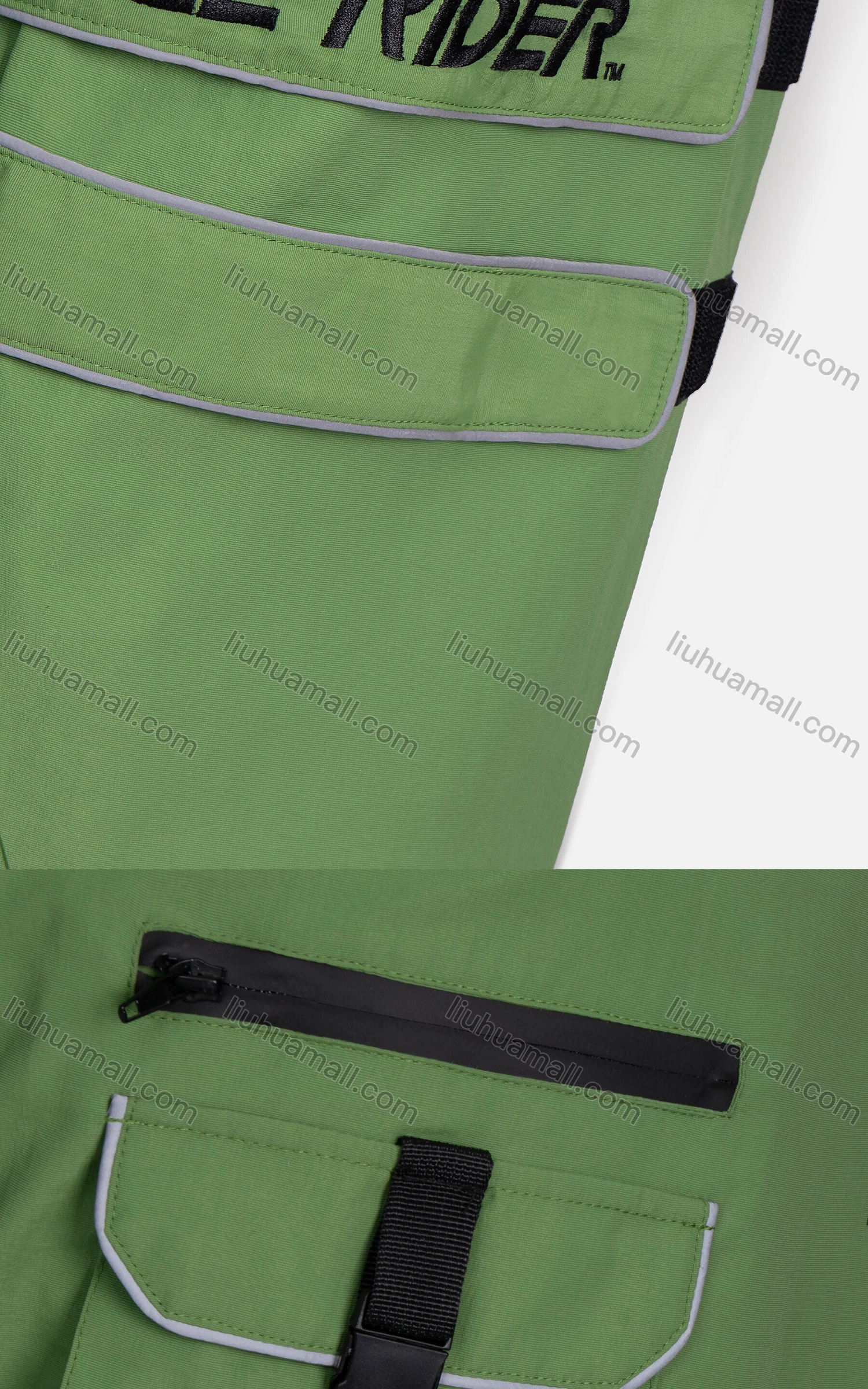 Wholesale Men's Multiple Pockets Net-panel Velcro Reflective Pullover Biker Vest - Liuhuamall