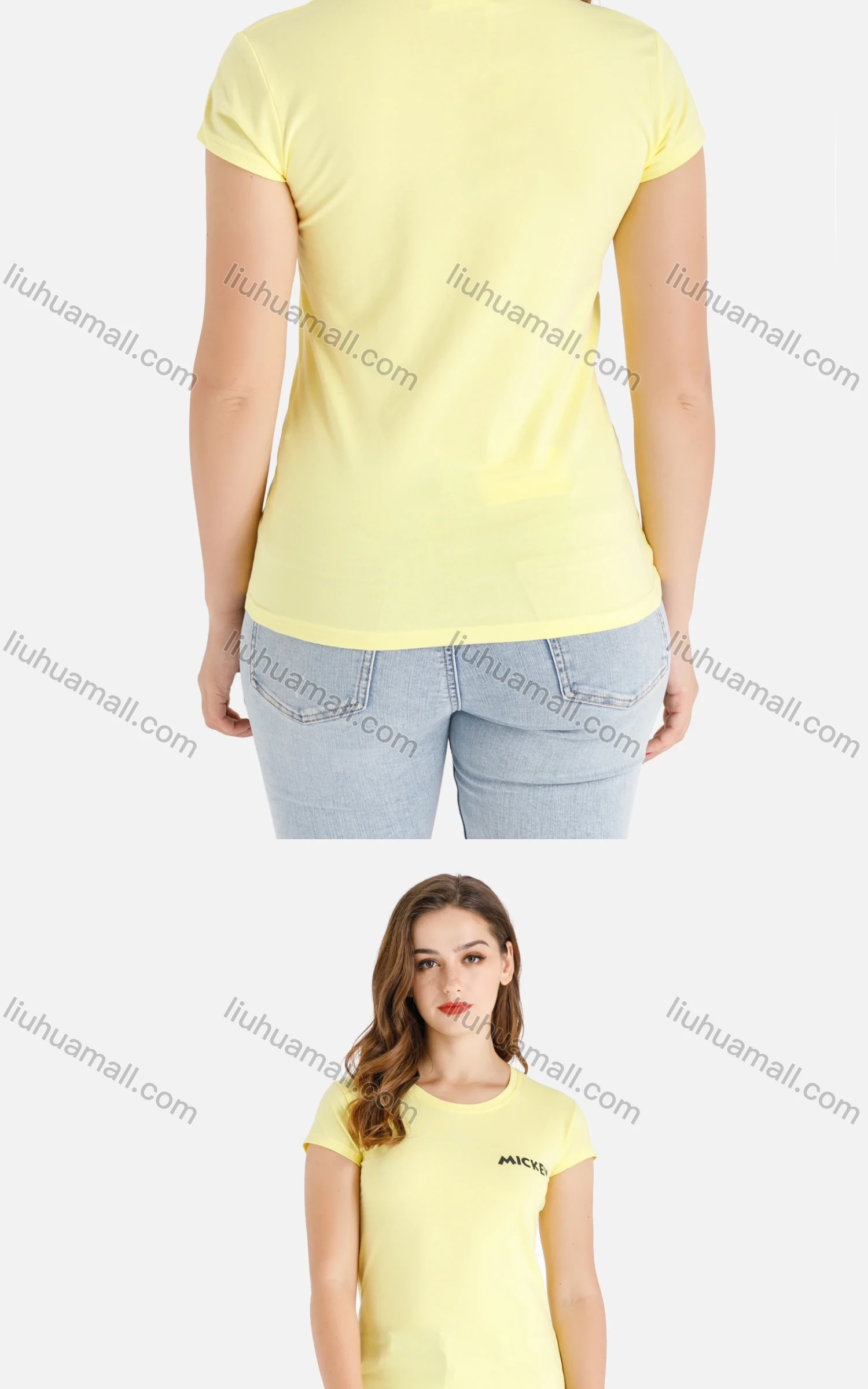 Wholesale Women's Casual Short Sleeve Round Neck Tee - Liuhuamall