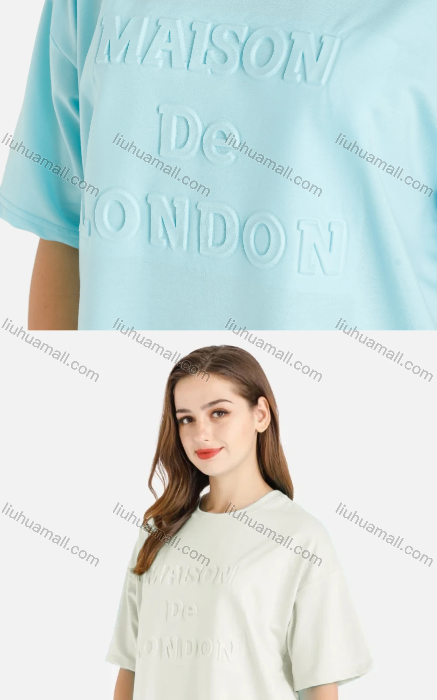 Wholesale Women's Casual Oversized Letter Print Short Sleeve Round Neck Tee - Liuhuamall