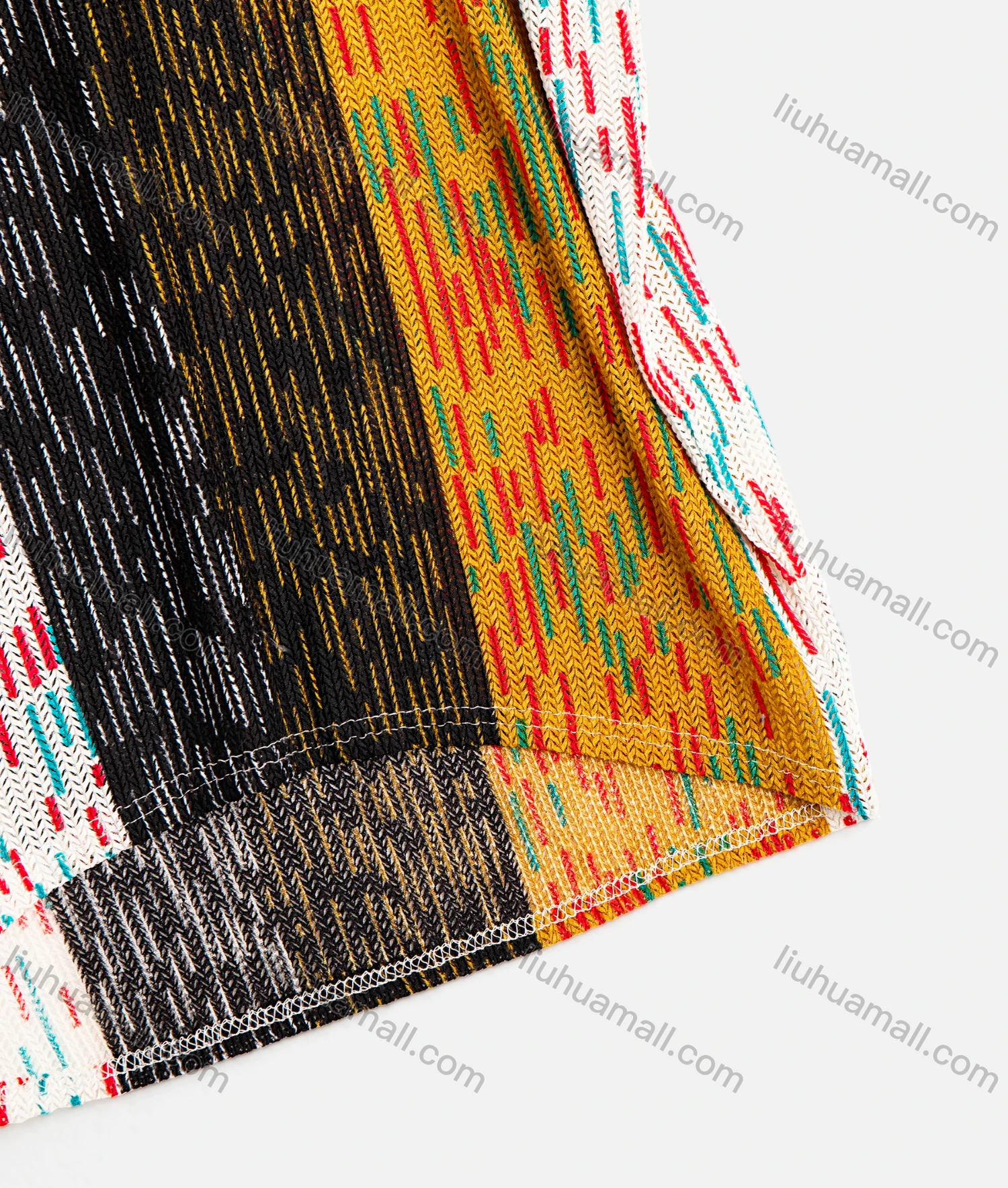 Wholesale Women's Splicing Rib Knit Round Neck Short Sleeve Drop Shoulder Knit Top - Liuhuamall