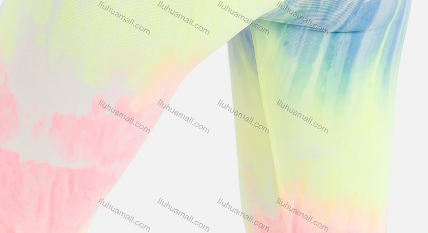 Wholesale Women's Tie Dye High Waist Crop Leggings - Liuhuamall
