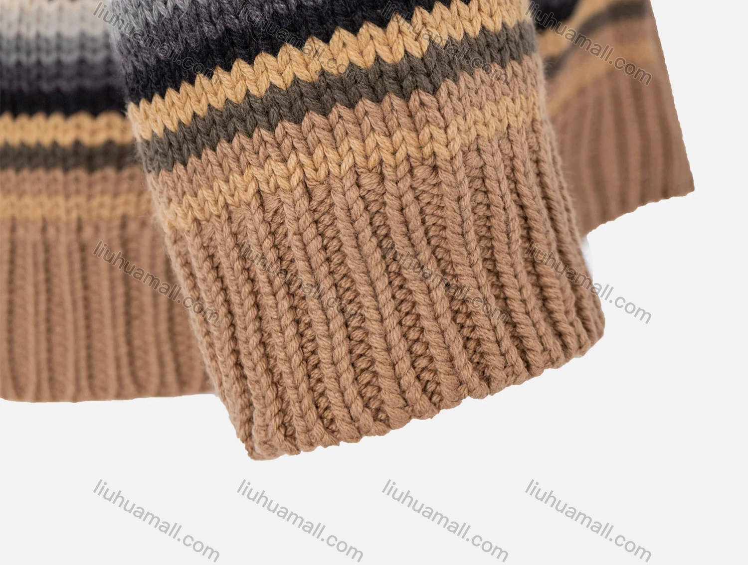 Wholesale Boys Long Sleeve Sweater Striped Print Zip Front Knitted Jacket - Liuhuamall