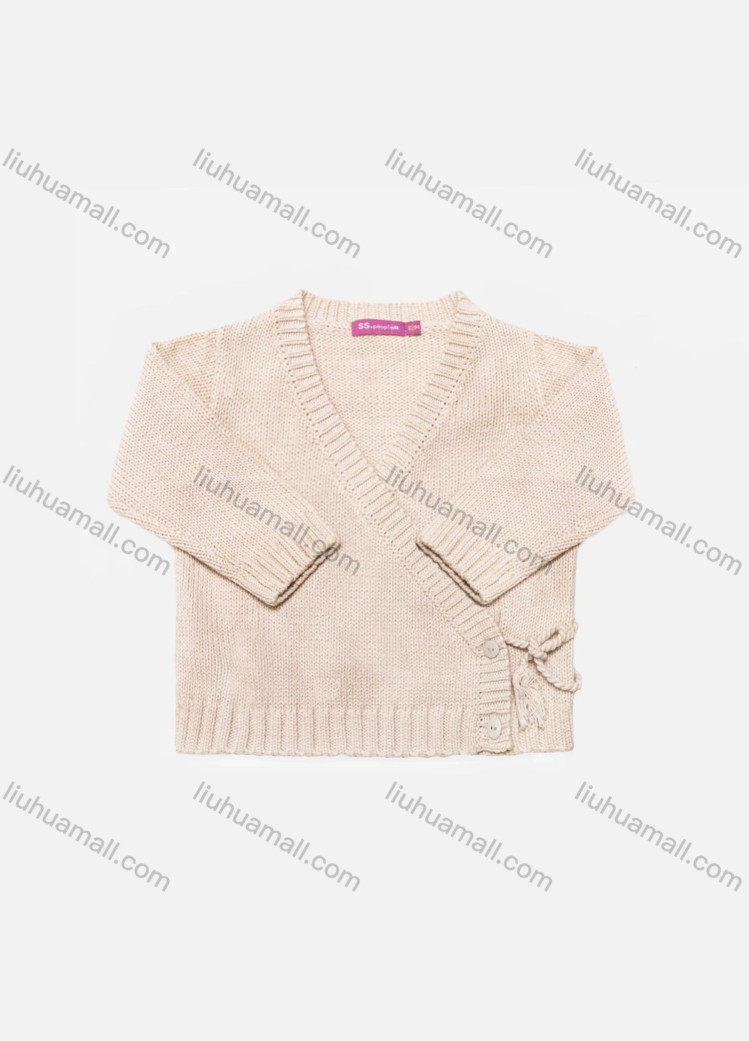 Wholesale Baby's Plain Wrap Plain Long Sleeve Long Sleeve Cute Sweater Cardigan - Liuhuamall