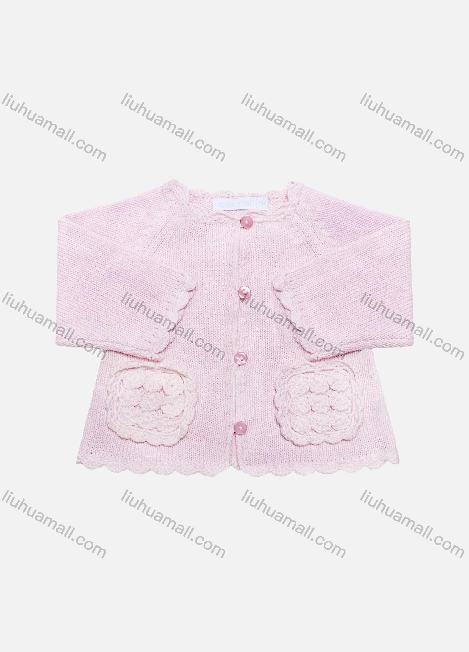 Wholesale Baby's Cute Long Sleeve Button Front Plain Knited Sweater Cardigan - Liuhuamall