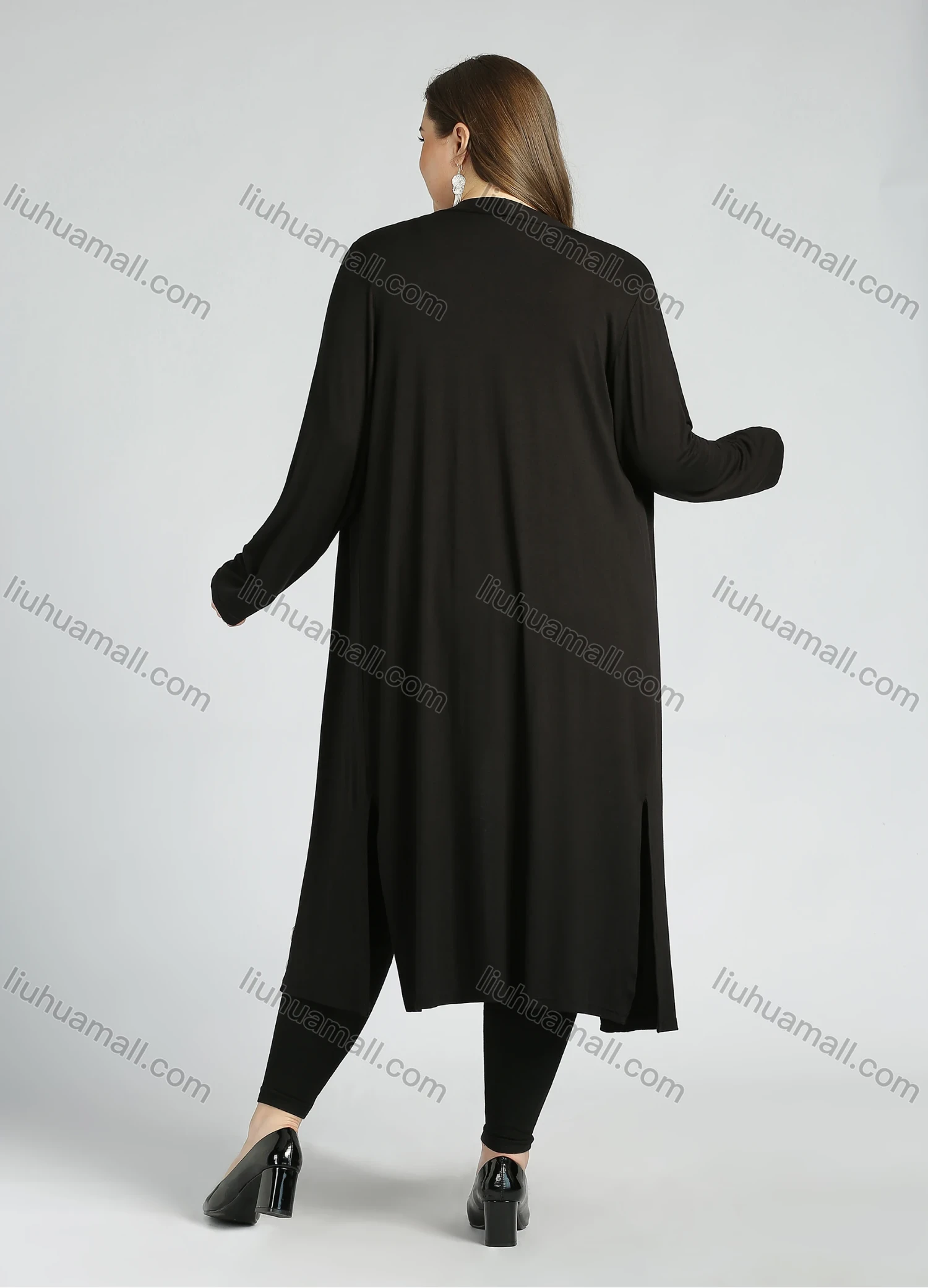 Wholesale Women's Plus Size Casual Long Sleeve Open Front Embroidery Cardigan - Liuhuamall