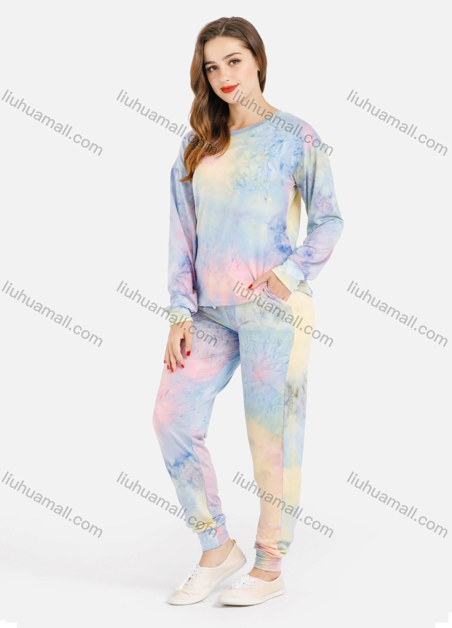 Wholesale Women's Long Sleeve Sleepwear Soft Loungewear Pajama 2 Piece Set - Liuhuamall