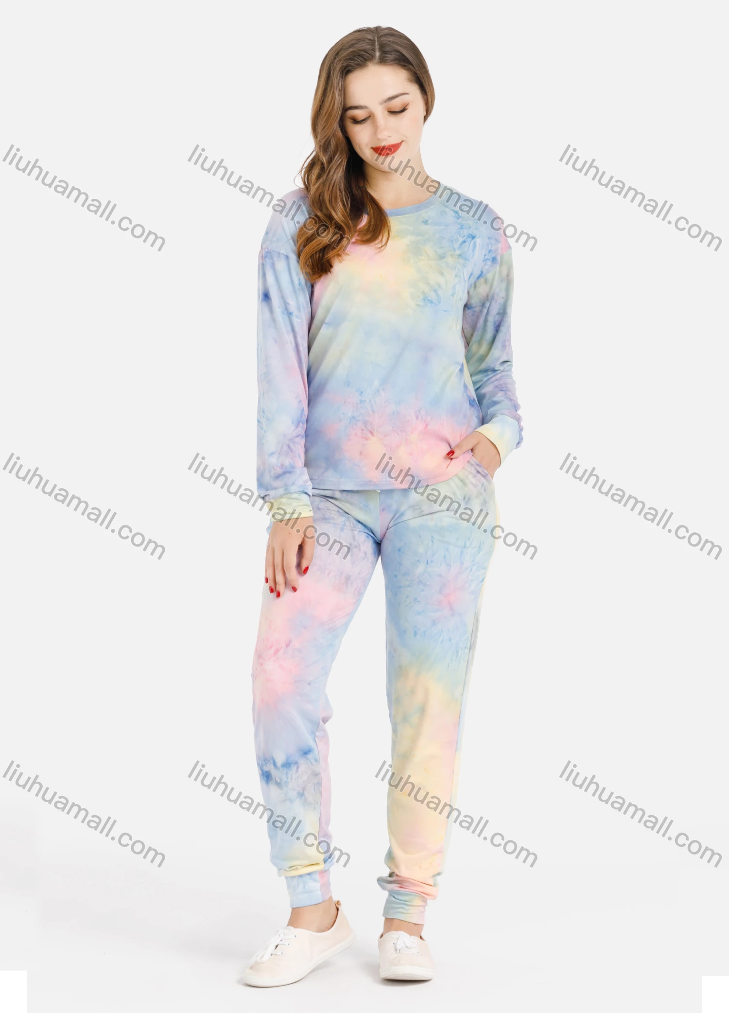 Wholesale Women's Long Sleeve Sleepwear Soft Loungewear Pajama 2 Piece Set - Liuhuamall