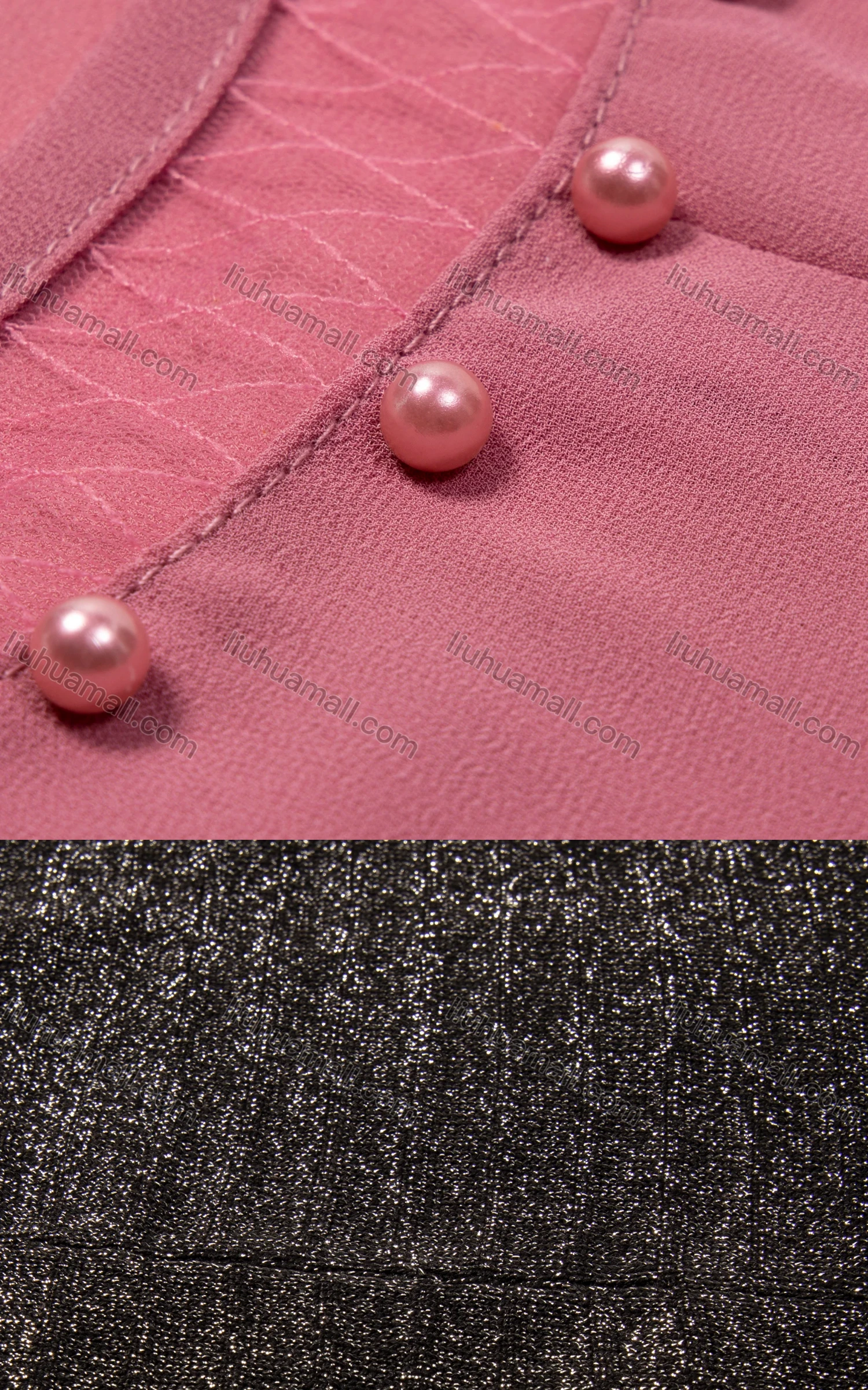 Wholesale Women's Casual Round Neck Pearl Decor Blouse & Long Skirt 2-piece Set - Liuhuamall