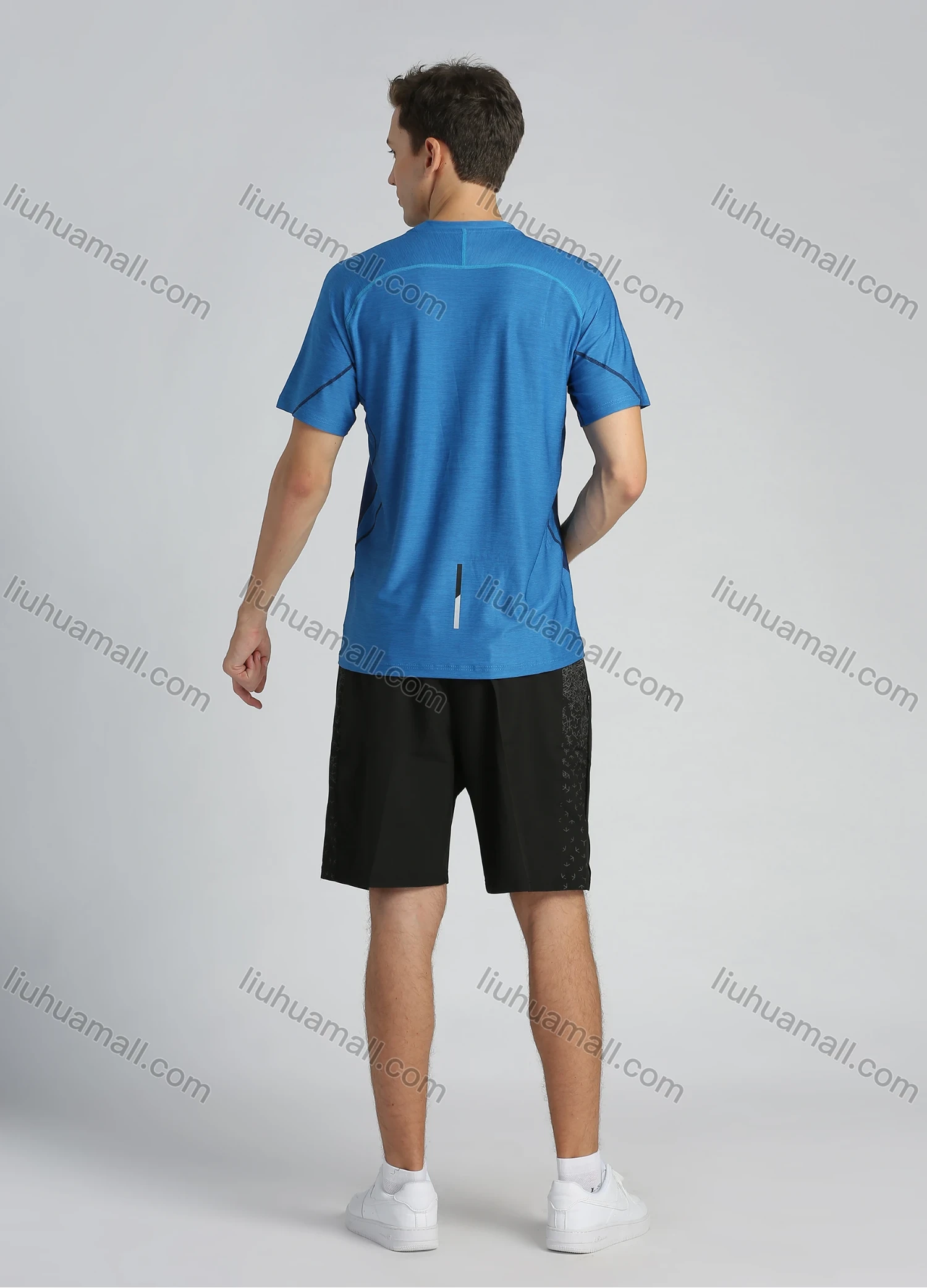 Wholesale Men's Sporty Crew Neck Gradient Short Sleeve Quick-dry Breathable Athletic T-shirt - Liuhuamall