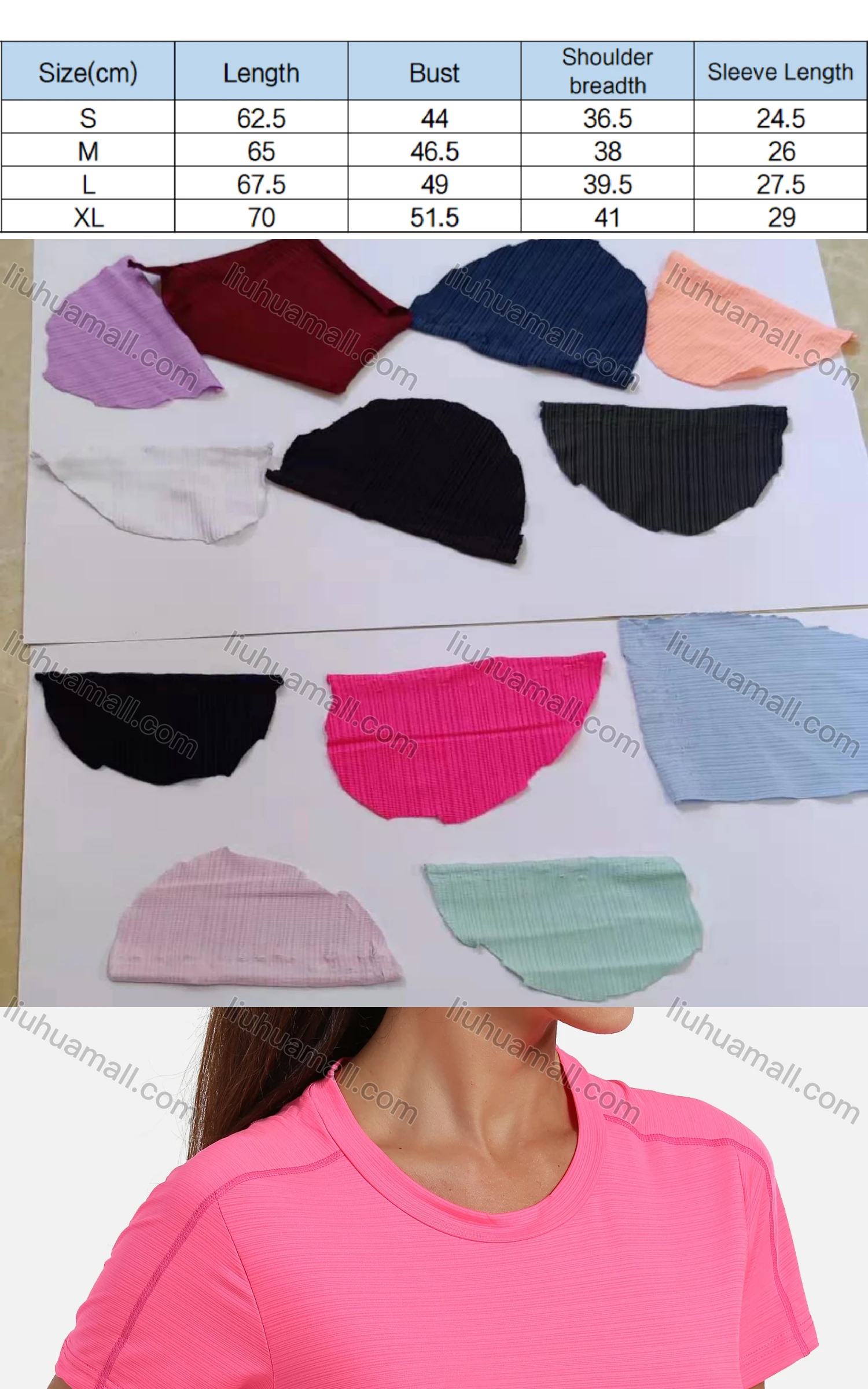 Wholesale Women's Sporty Crew Neck Short Sleeve Reflective Stripes Quick-dry Breathable Athletic T-shirt - Liuhuamall