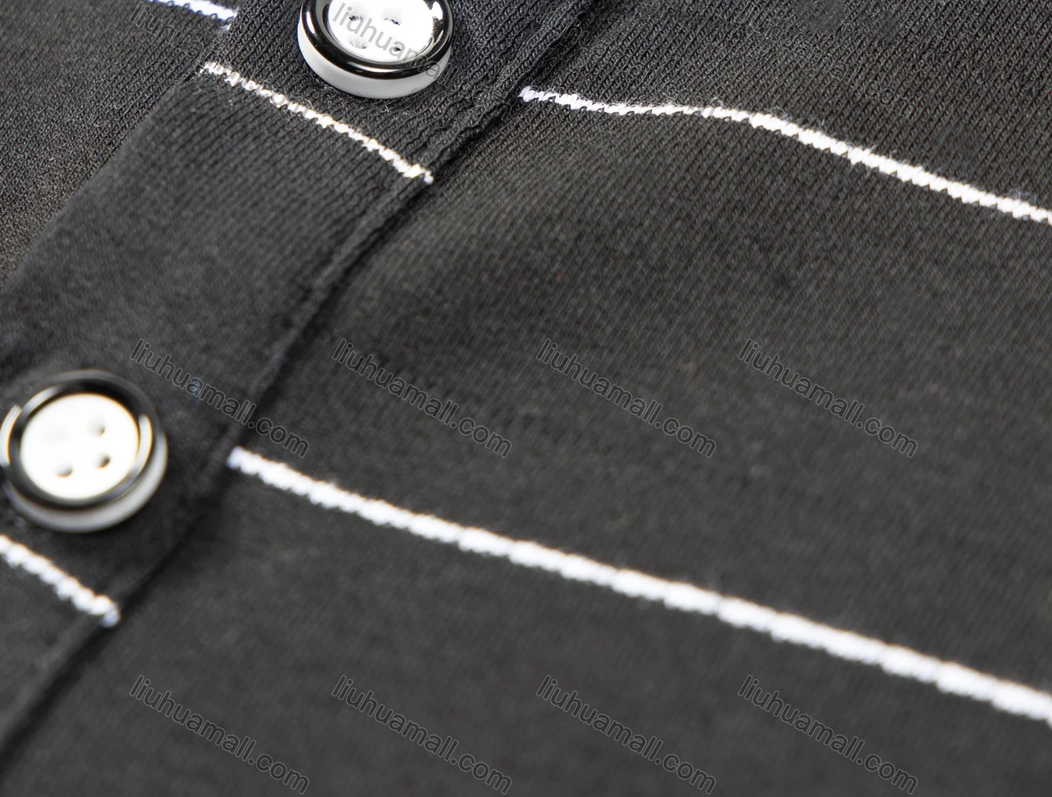 Wholesale Men's Casual Striped Label Letter Print Embroidery Polo Shirt - Liuhuamall