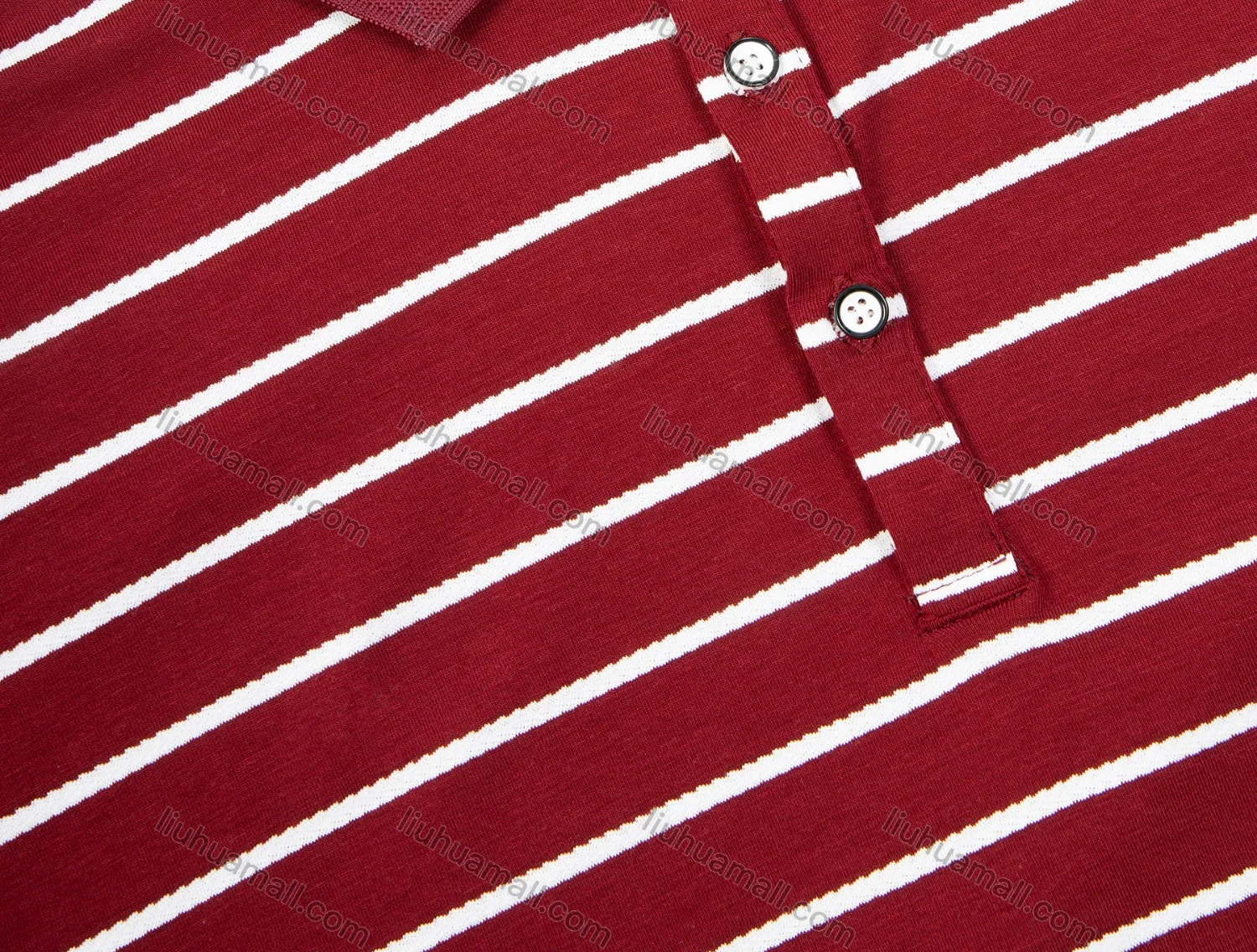 Wholesale Men's Casual Striped Label Print Short Sleeve Polo Shirt - Liuhuamall