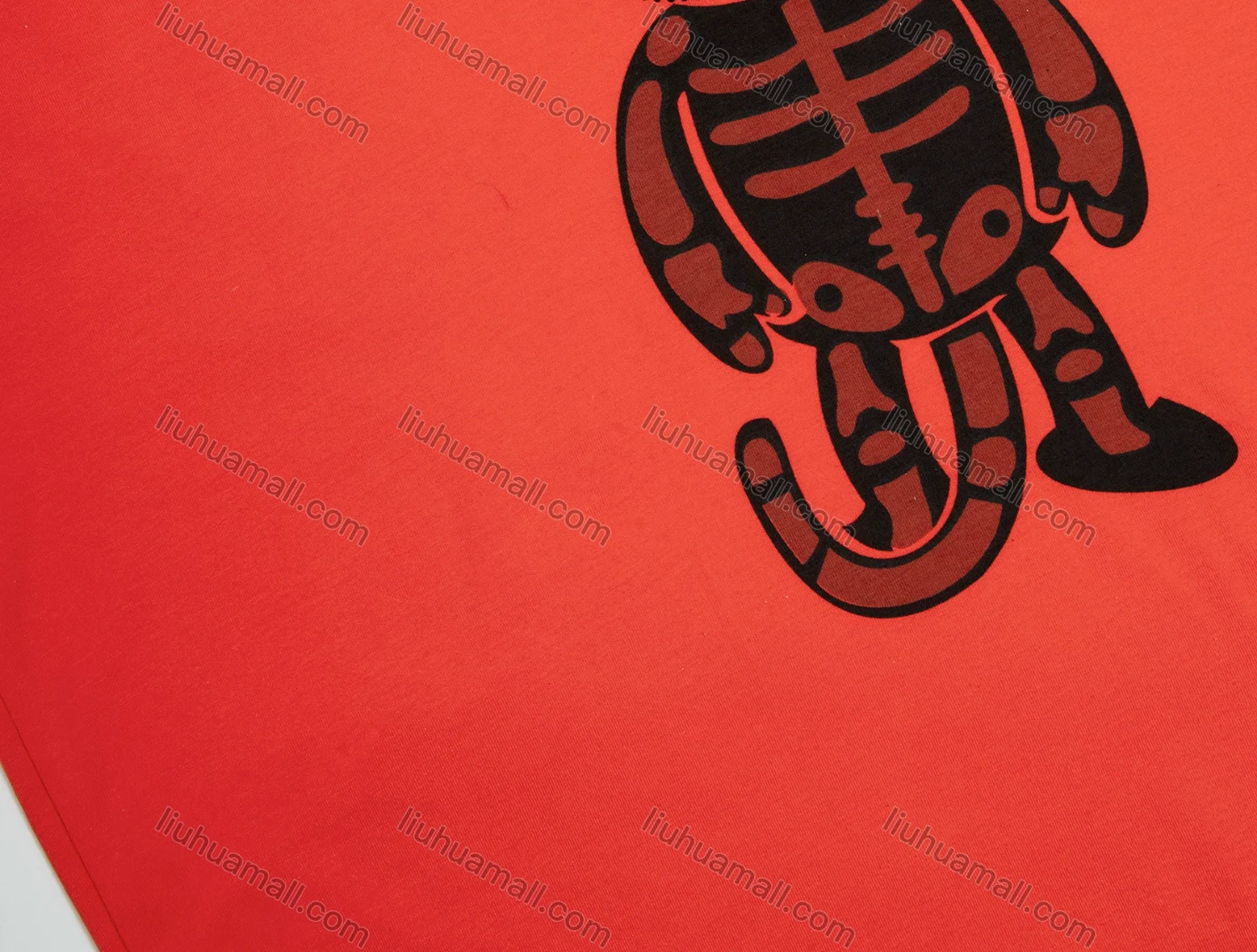 Wholesale Men's Casual Round Neck Rhinestone Skull Cartoon Letter Print Short Sleeve T-shirt - Liuhuamall