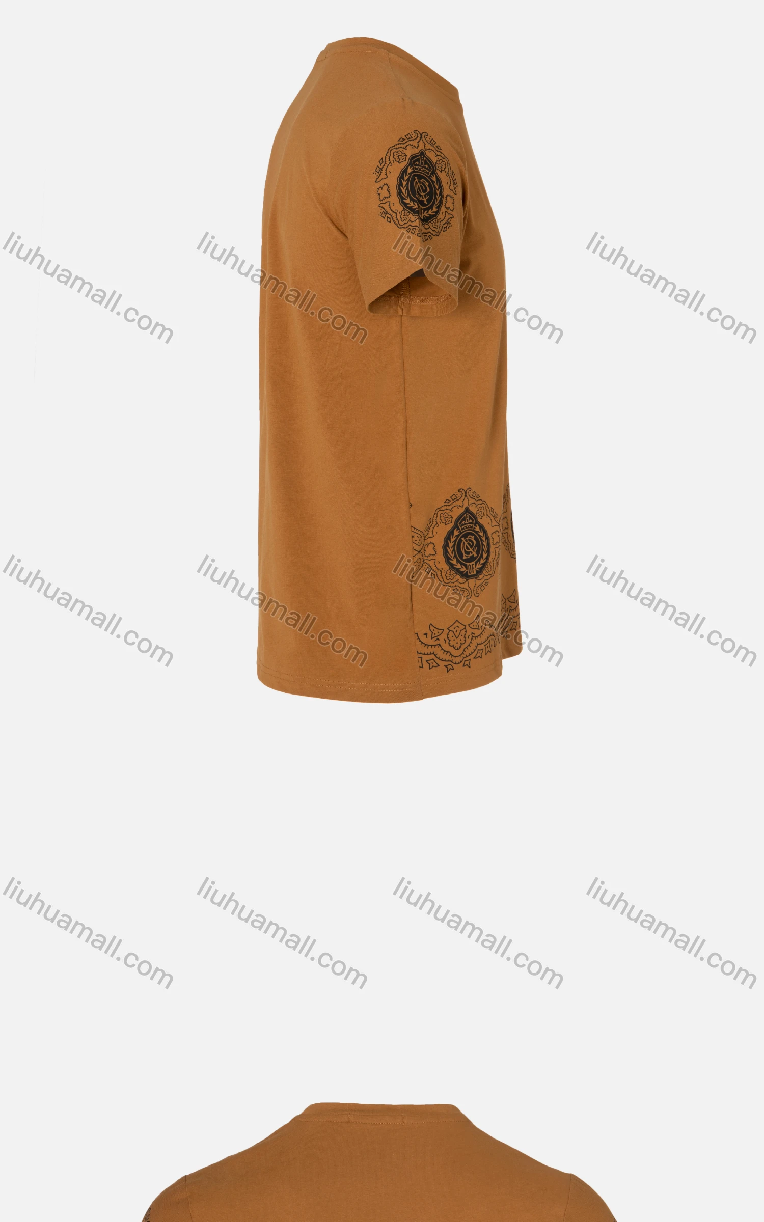 Wholesale Men's Casual Rhinestone Letter Folk Art Round Neck Short Sleeve T-shirt - Liuhuamall