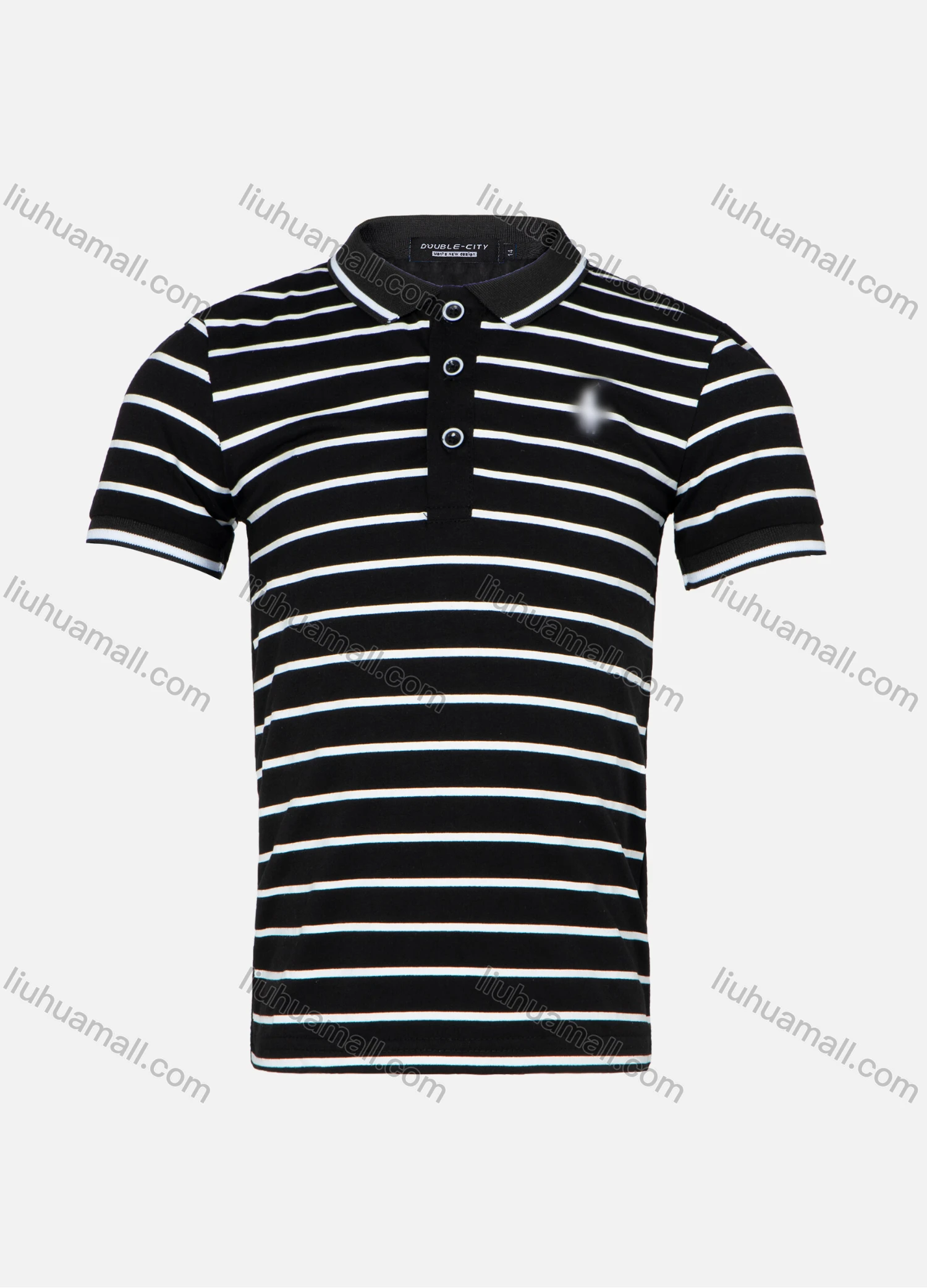 Wholesale Boys Casual Striped Contrast Short Sleeve Polo Shirt - Liuhuamall