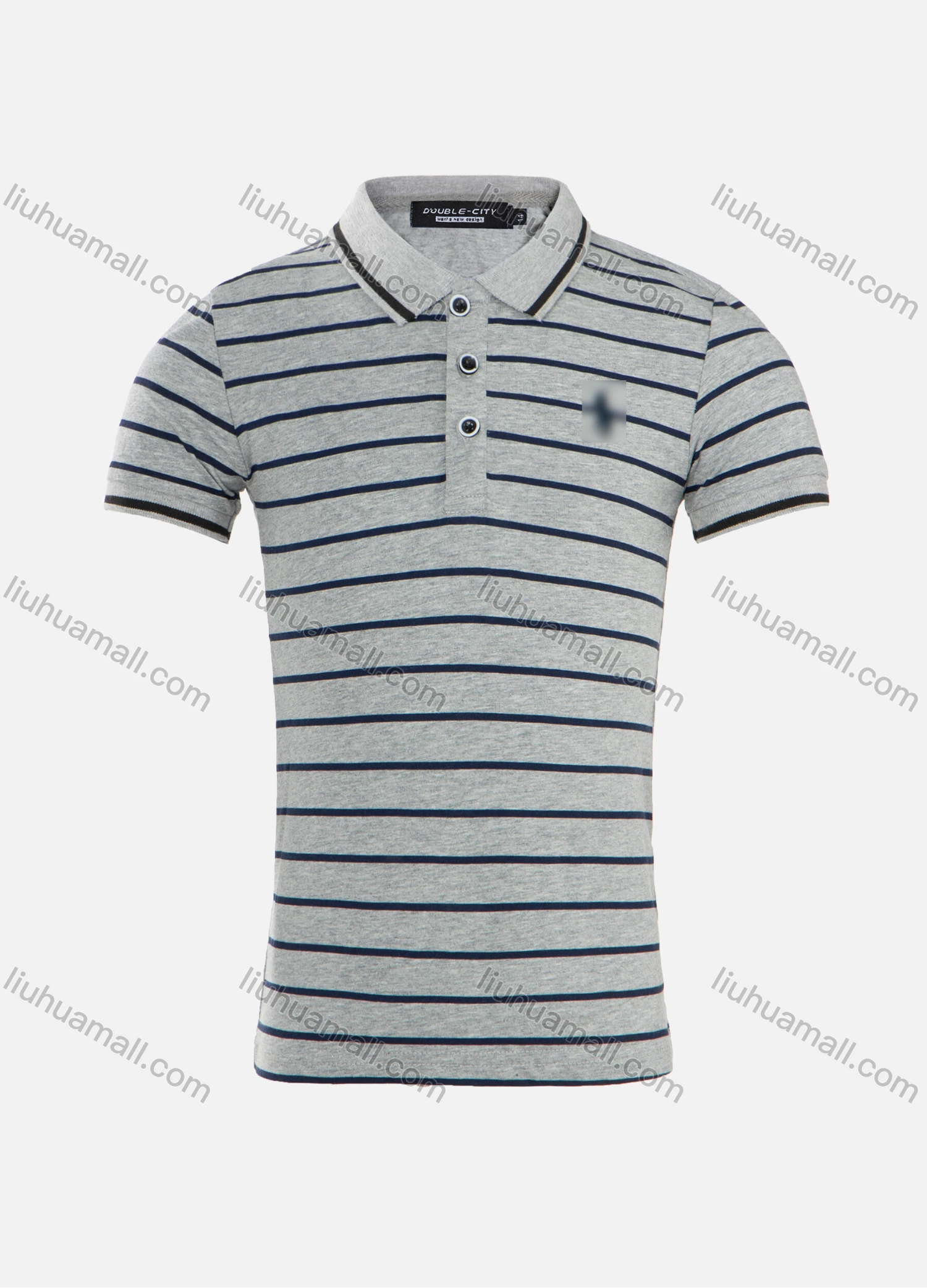 Wholesale Boys Casual Striped Contrast Short Sleeve Polo Shirt - Liuhuamall