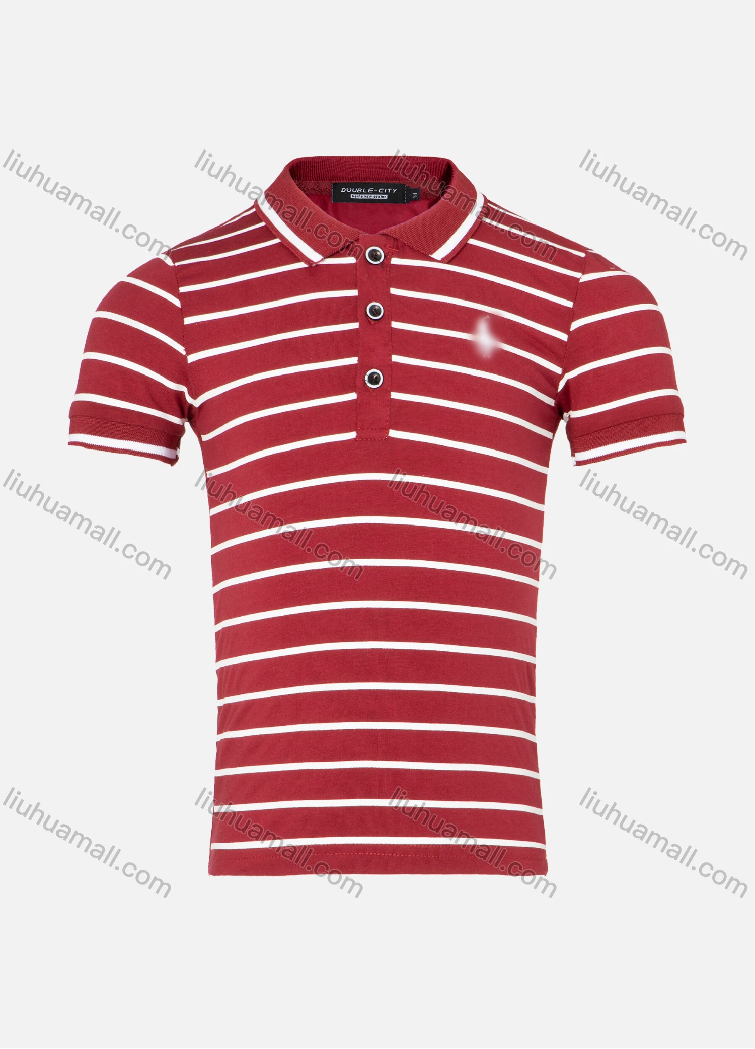 Wholesale Boys Casual Striped Contrast Short Sleeve Polo Shirt - Liuhuamall