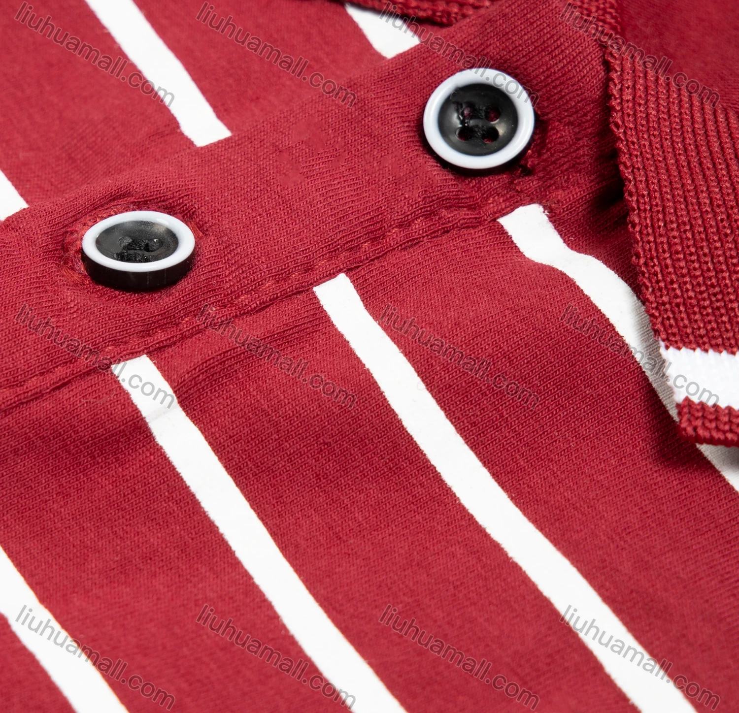 Wholesale Boys Casual Striped Contrast Short Sleeve Polo Shirt - Liuhuamall