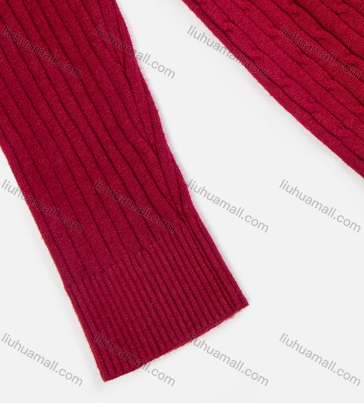 Wholesale Men's Casual Turtleneck Plain Cable Knit Sweater - Liuhuamall