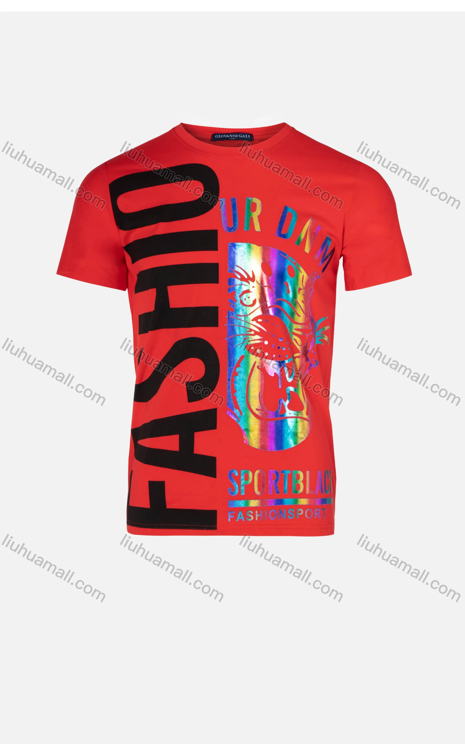 Wholesale Men's Fashion Letter Reflective Graphic Slogan Print Round Neck Short Sleeve T Shirt - Liuhuamall