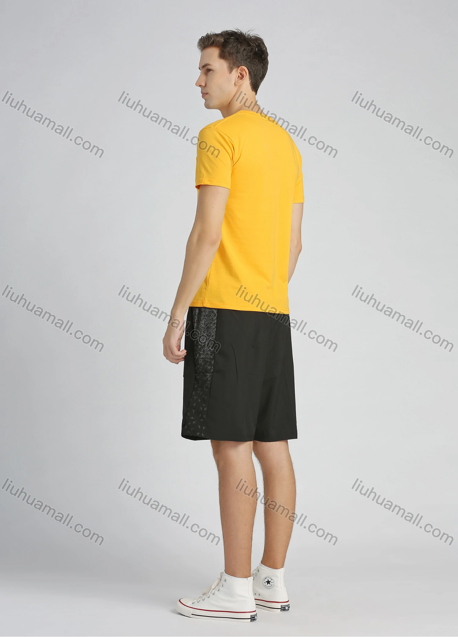 Wholesale Men's Cotton Round Neck Short Sleeve Slogan Graphic T-Shirt - Liuhuamall