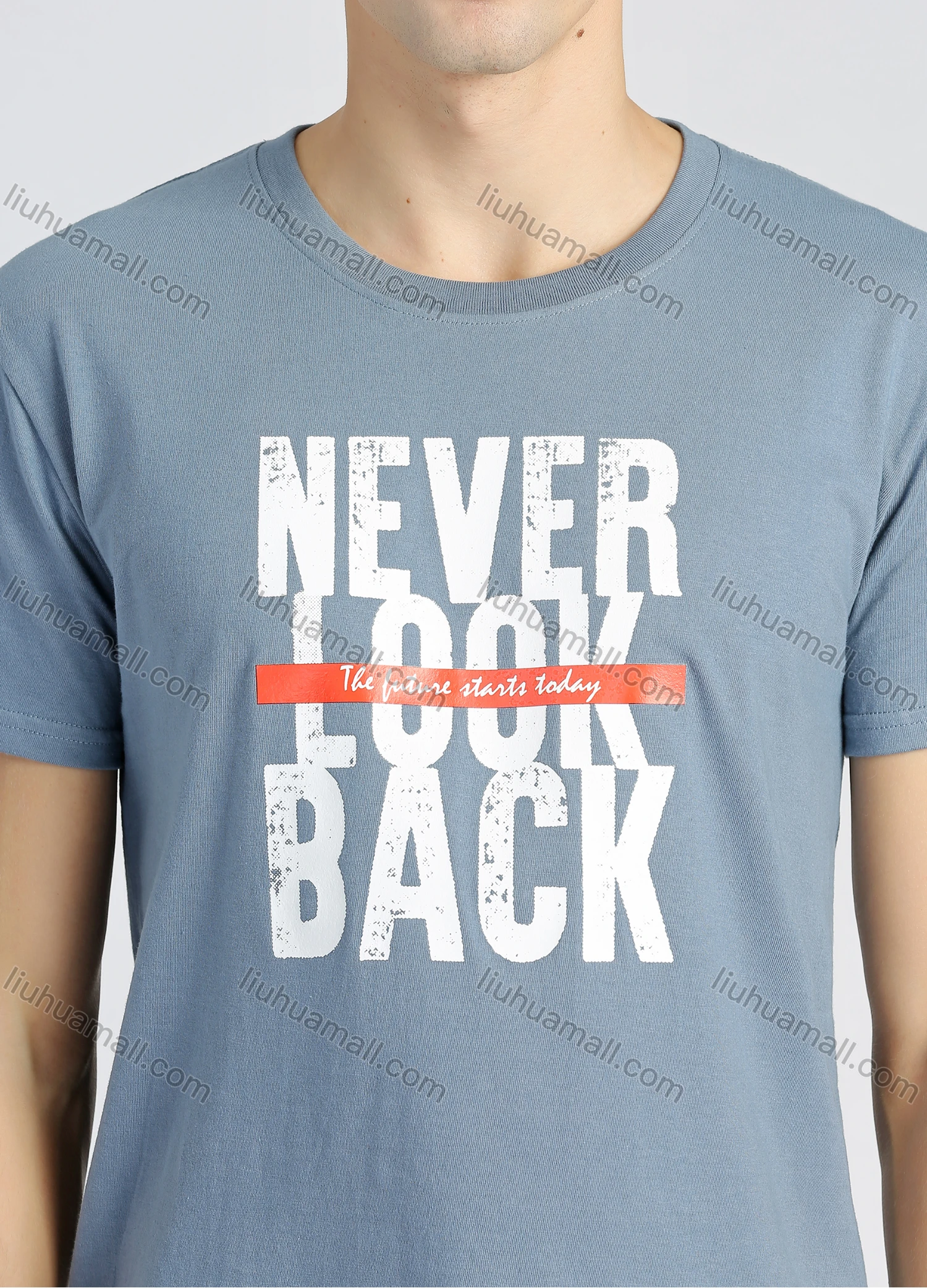 Wholesale Men's Cotton Round Neck Short Sleeve Slogan Graphic T-Shirt - Liuhuamall