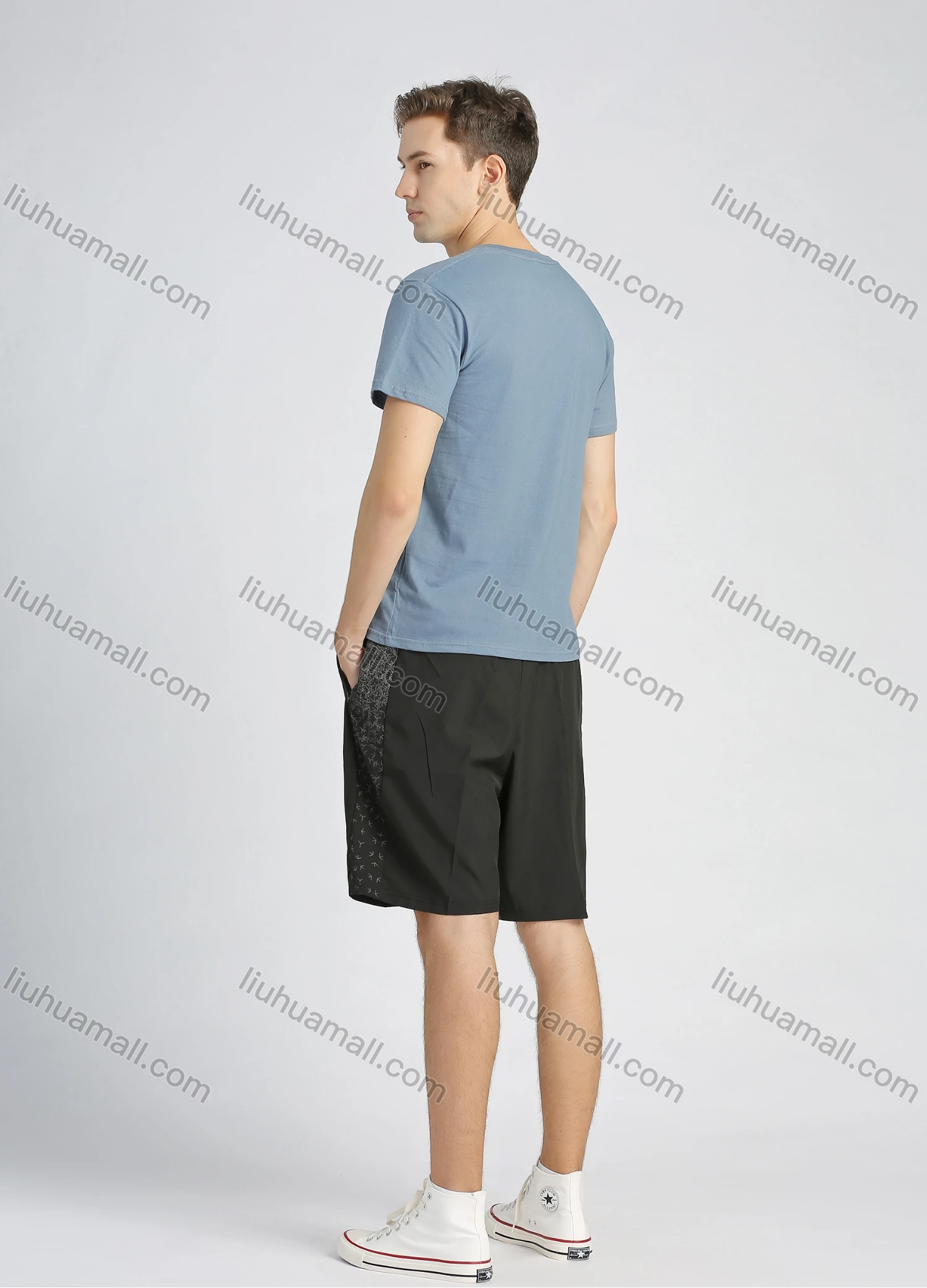 Wholesale Men's Cotton Round Neck Short Sleeve Slogan Graphic T-Shirt - Liuhuamall