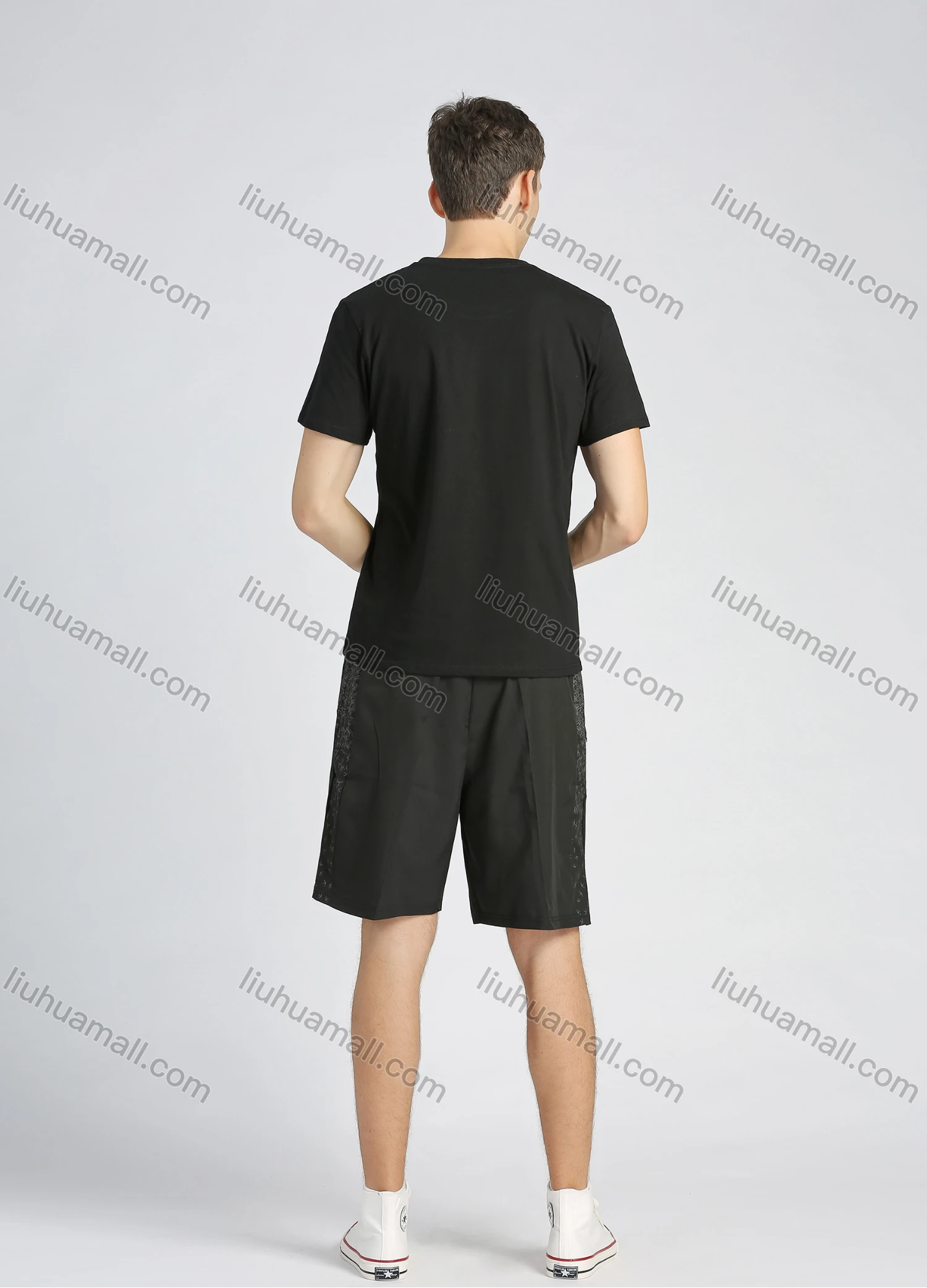 Wholesale Men's Cotton Round Neck Short Sleeve Graphic T-Shirt - Liuhuamall