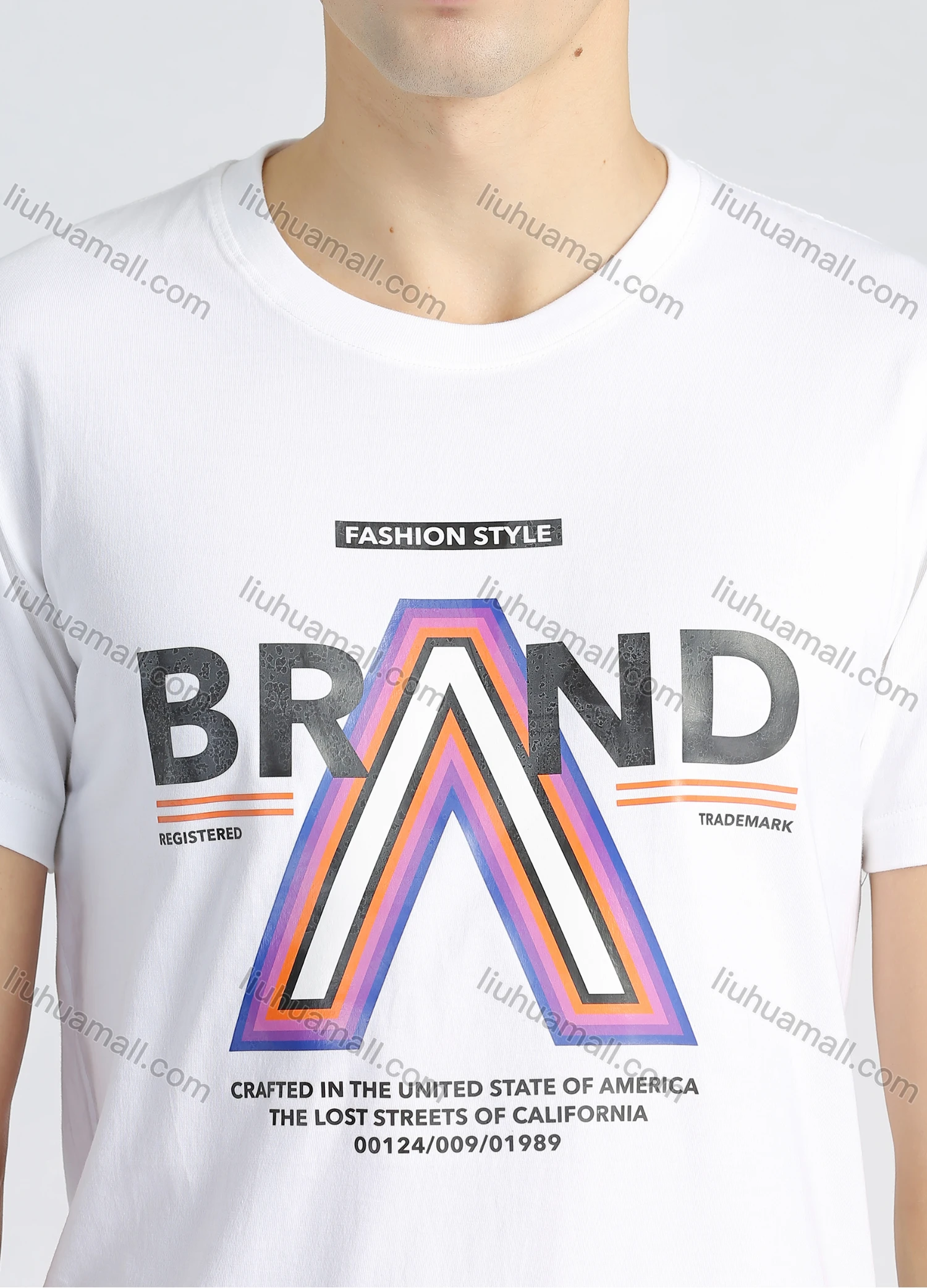 Wholesale Men's Casual Round Neck Short Sleeve Letter Graphic T-Shirt - Liuhuamall