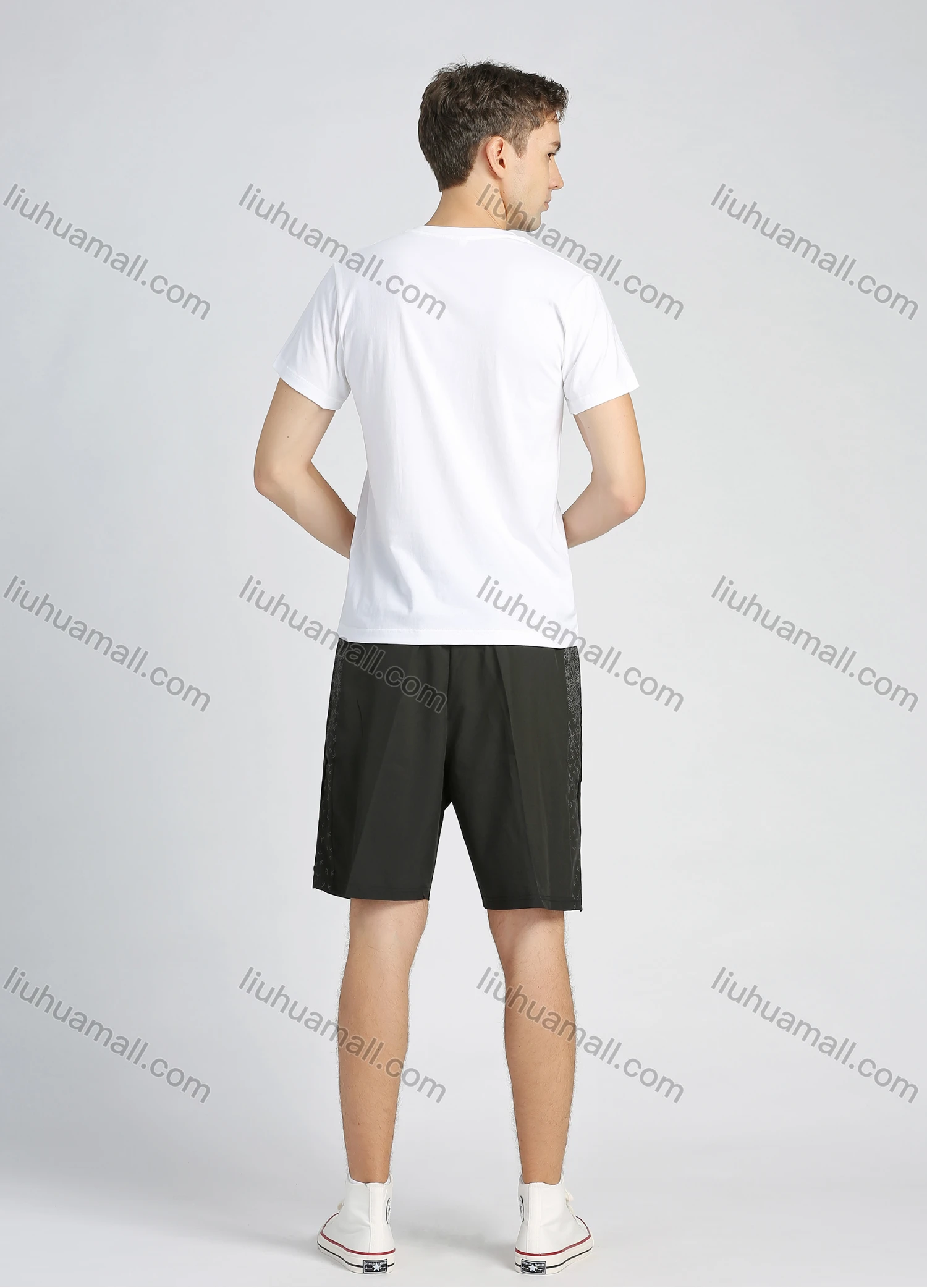 Wholesale Men's Casual Round Neck Short Sleeve Letter Graphic T-Shirt - Liuhuamall