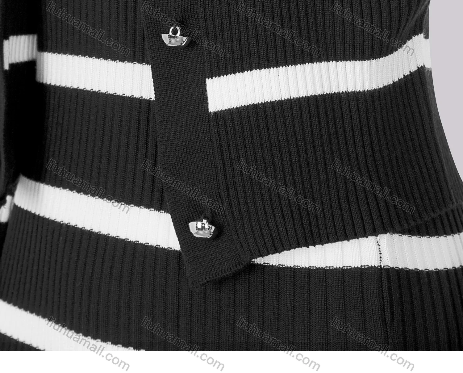 Wholesale Women's Rib-Knit Striped Sweater Midi Cami Dress With Cardigan - Liuhuamall