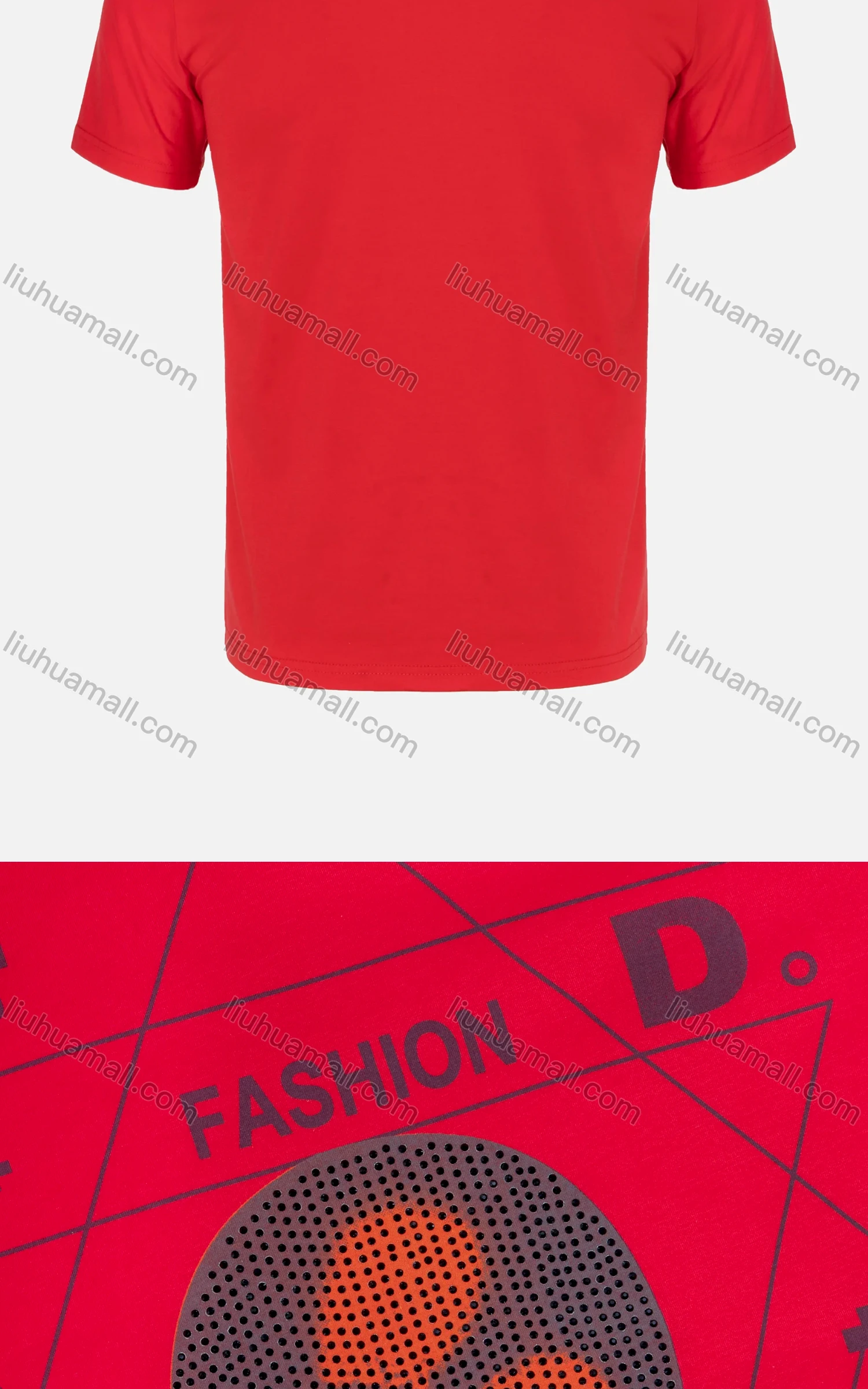 Wholesale Men's Casual Round Neck Short Sleeve Letter Skull Print T-Shirt - Liuhuamall