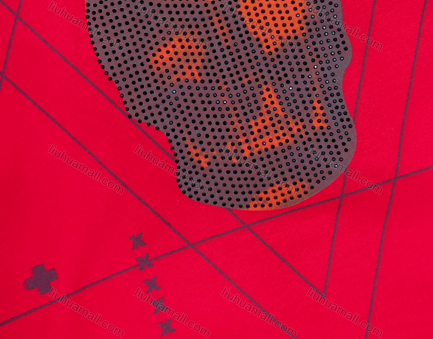 Wholesale Men's Casual Round Neck Short Sleeve Letter Skull Print T-Shirt - Liuhuamall