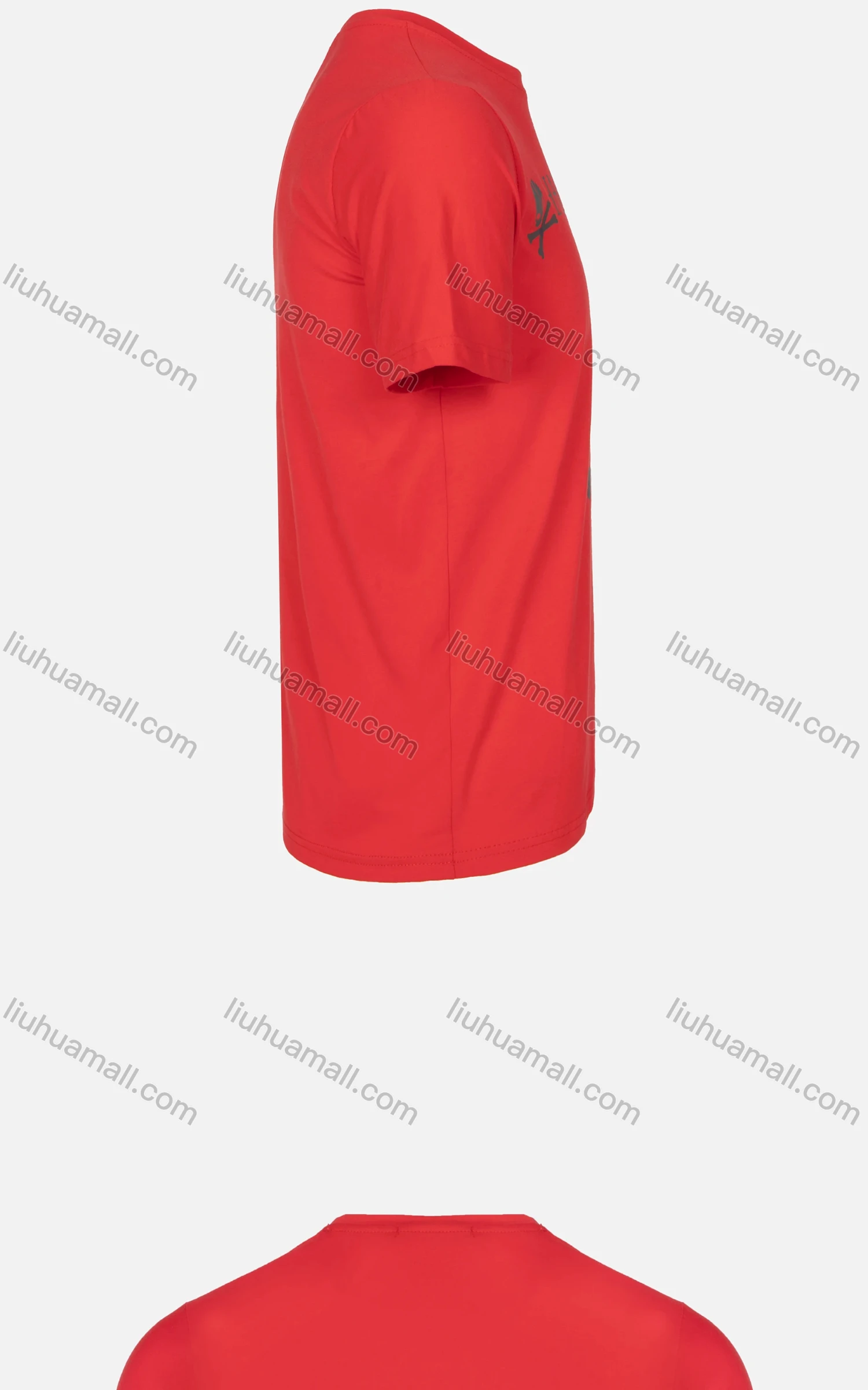 Wholesale Men's Fashion Short Sleeve Round Neck Letter Slogan Skull Print Rhinestone T Shirt - Liuhuamall