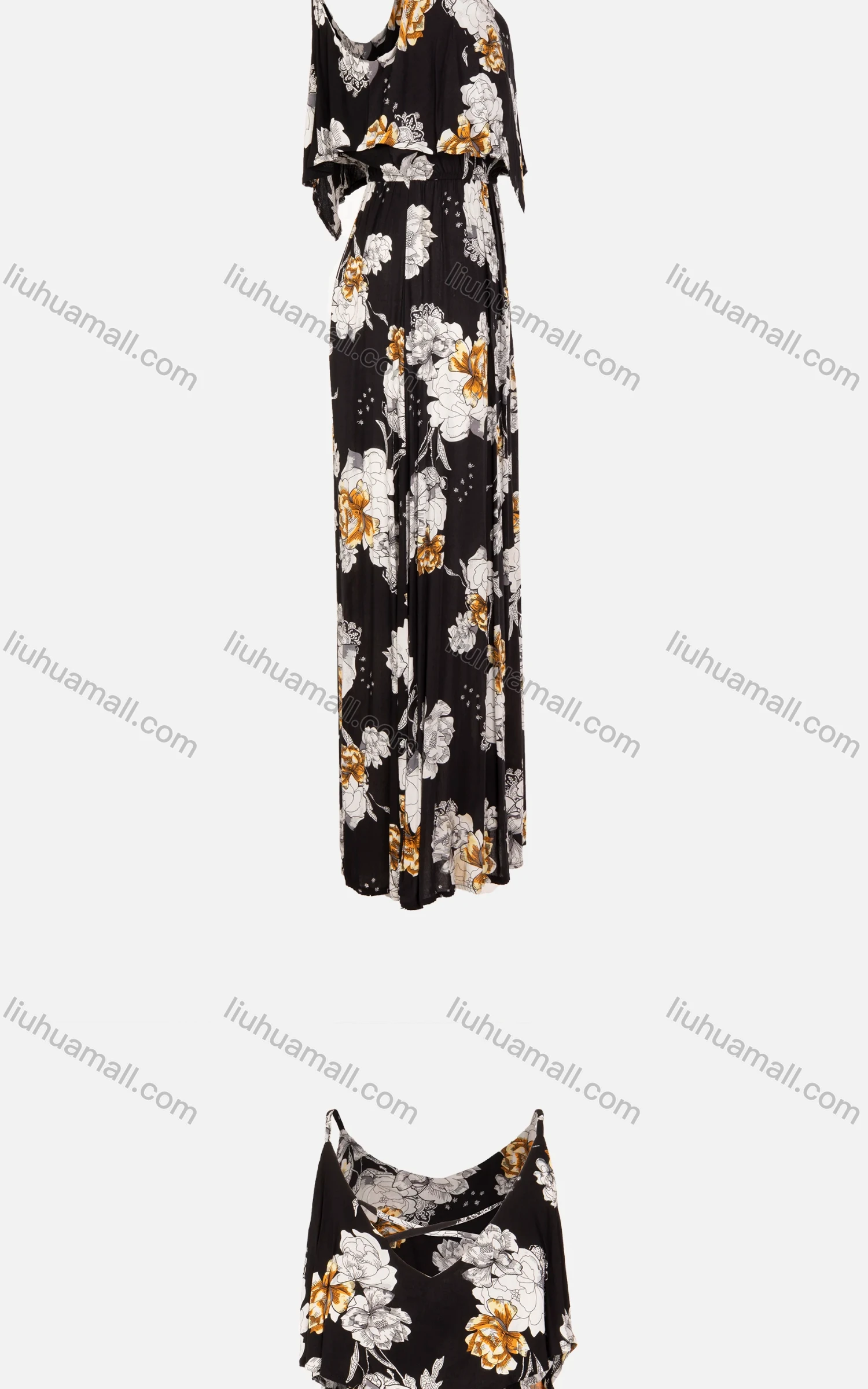 Wholesale Women's Sleeveless Sweetheart Neck Allover Floral Print Cami Dress - Liuhuamall