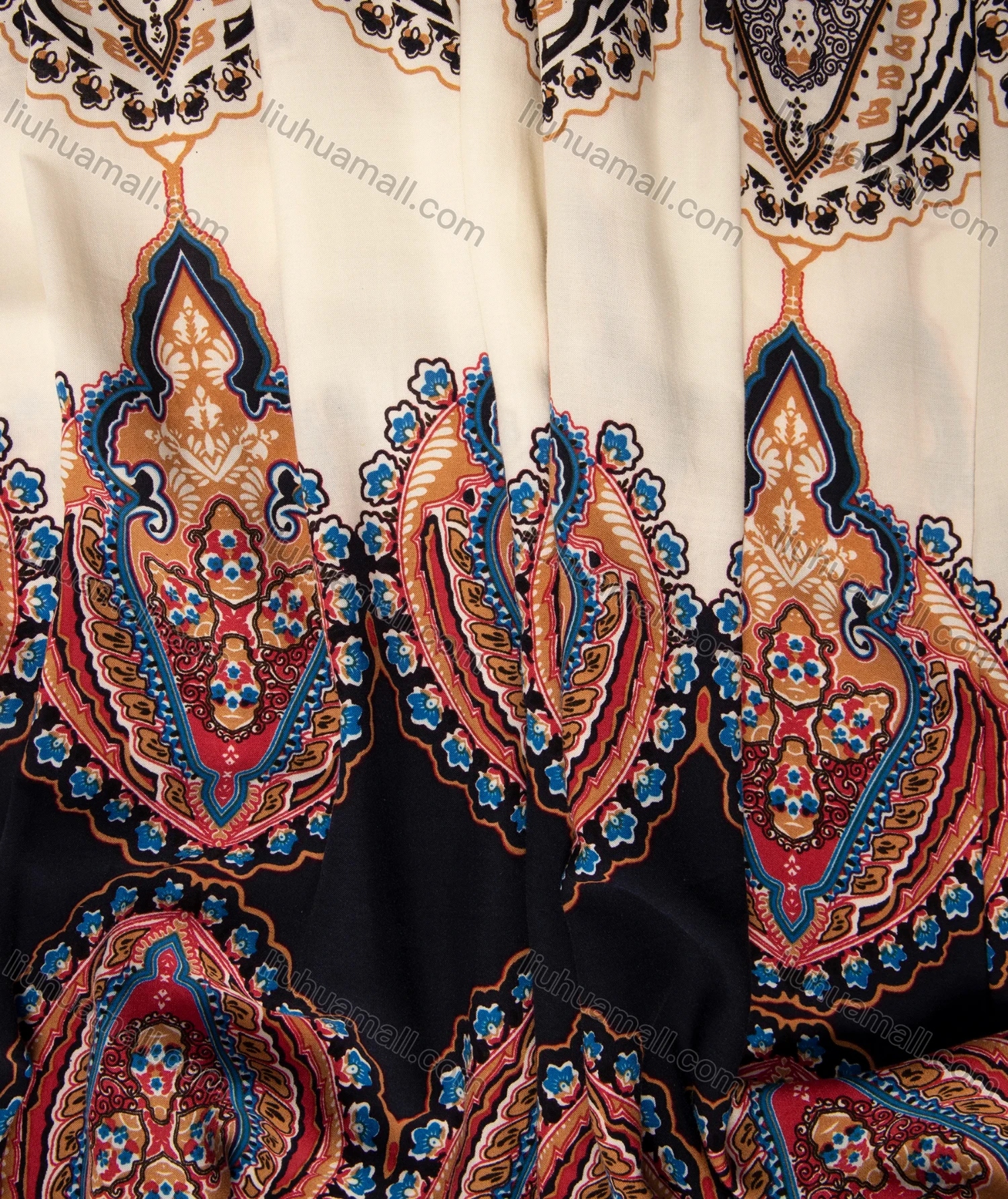 Wholesale Women's Sleeveless Round Neck Allover Vintage Print Maxi Tank Dress - Liuhuamall