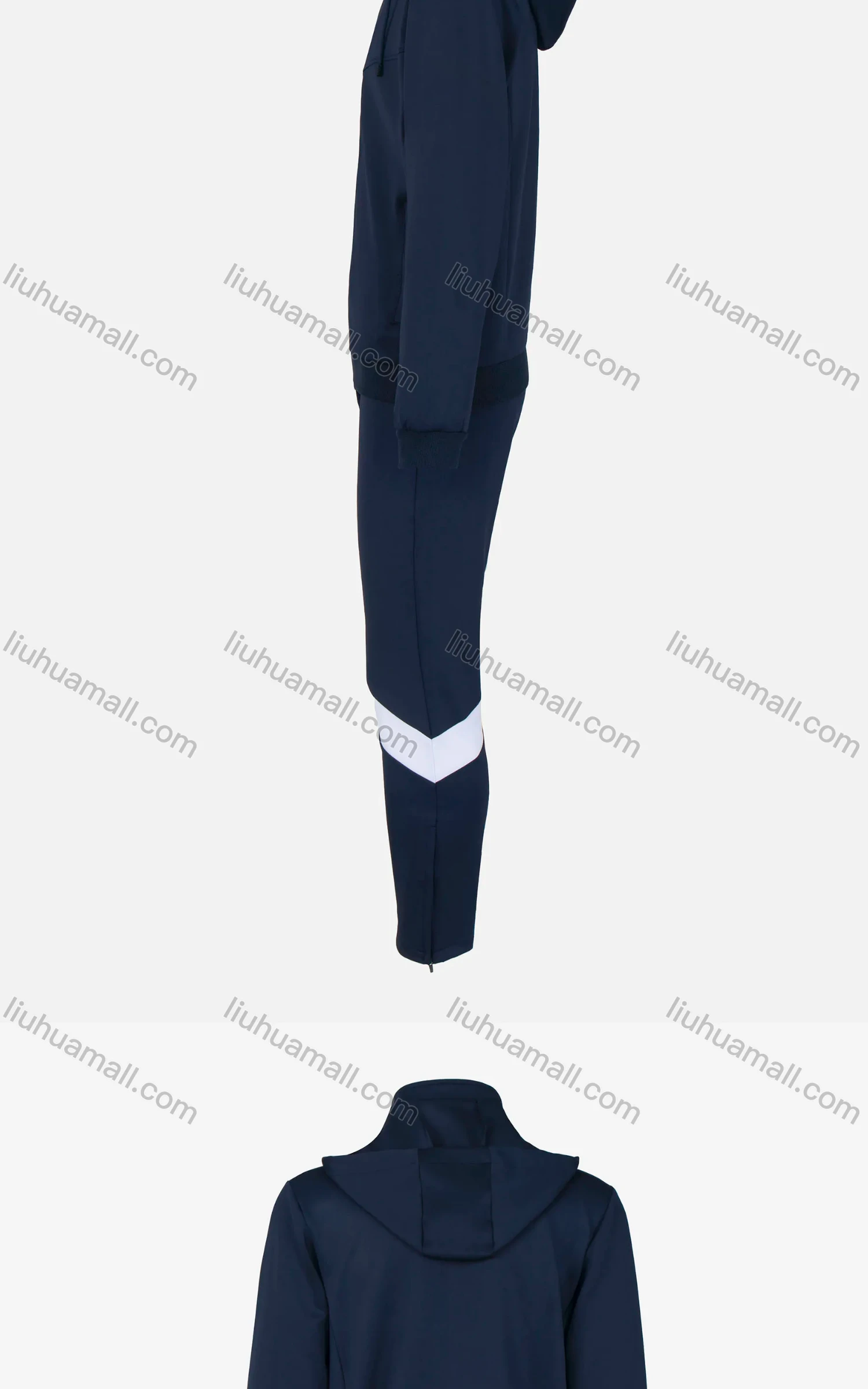 Wholesale Men's Sporty 2-Piece Long Sleeve Hooded Jacket & Striped Jogger Pants Sets - Liuhuamall