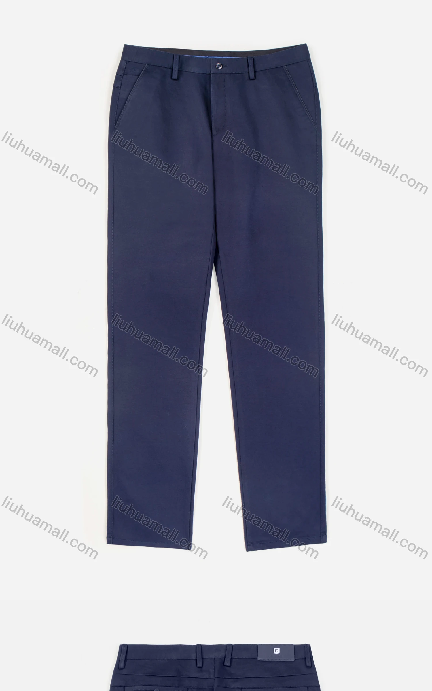 Wholesale Men's Casual Straight Leg Zipper Fly Plain Chino Pants - Liuhuamall