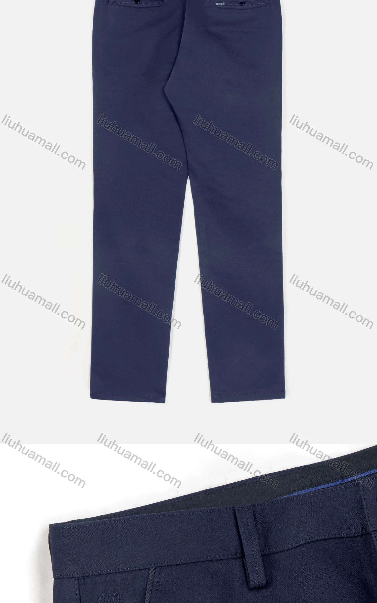 Wholesale Men's Casual Straight Leg Zipper Fly Plain Chino Pants - Liuhuamall