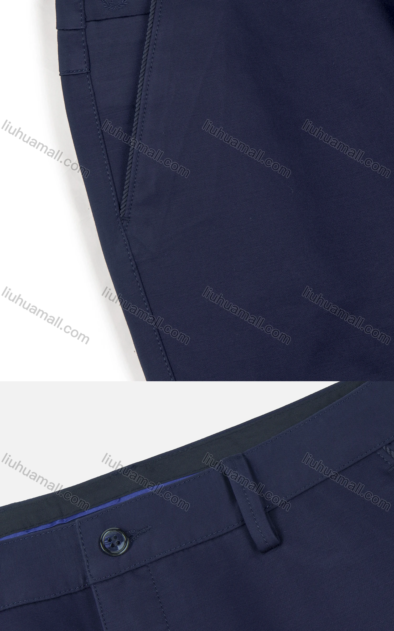 Wholesale Men's Casual Straight Leg Zipper Fly Plain Chino Pants - Liuhuamall