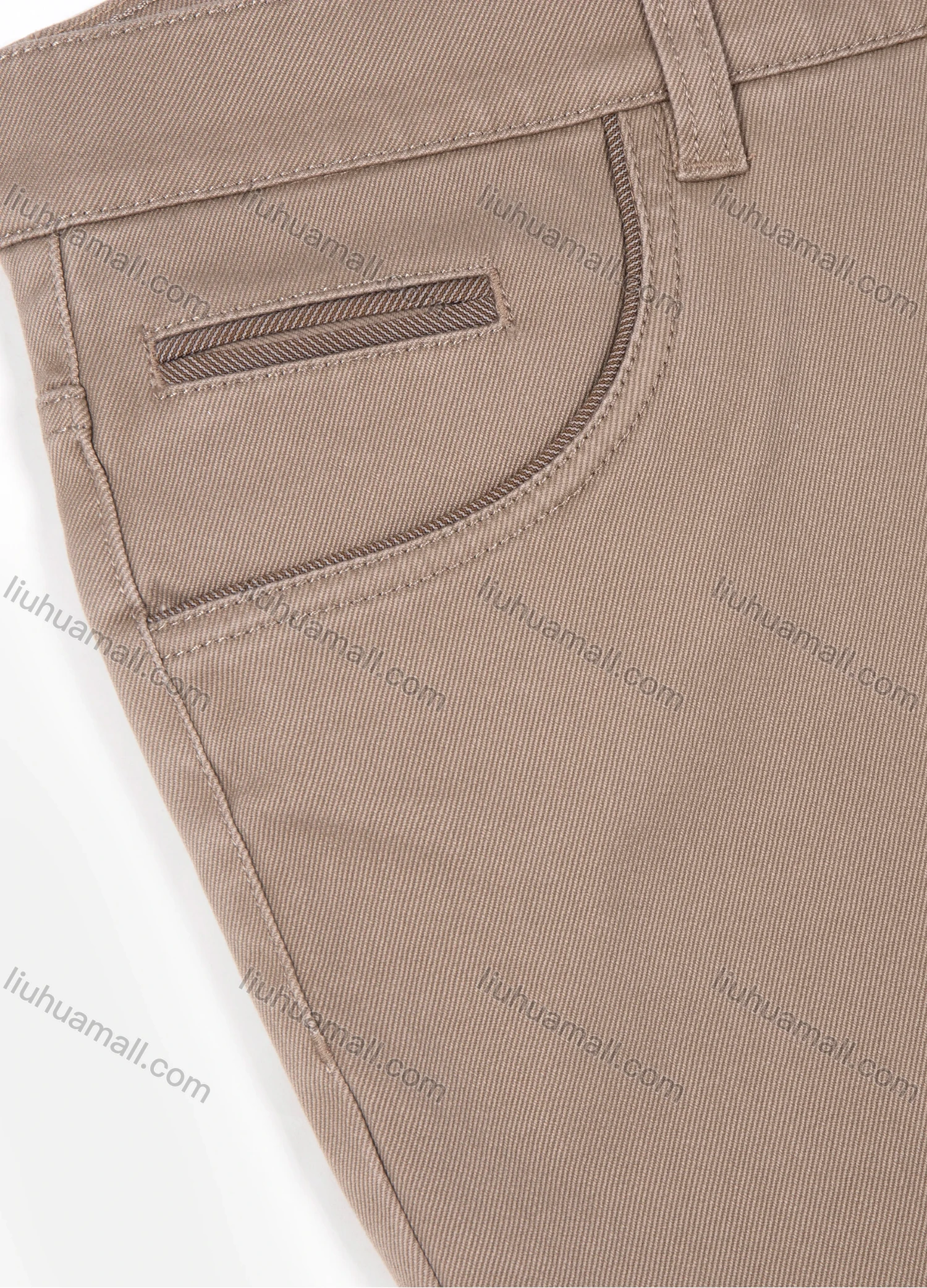 Wholesale Men's Casual Straight Leg Pockets Zipper Fly Plain Chino Pants - Liuhuamall