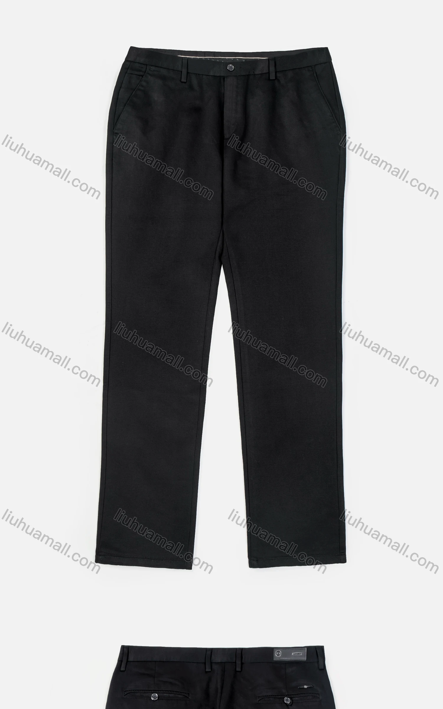 Wholesale Men's Casual Straight Leg Pockets Zipper Fly Plain Chino Pants - Liuhuamall