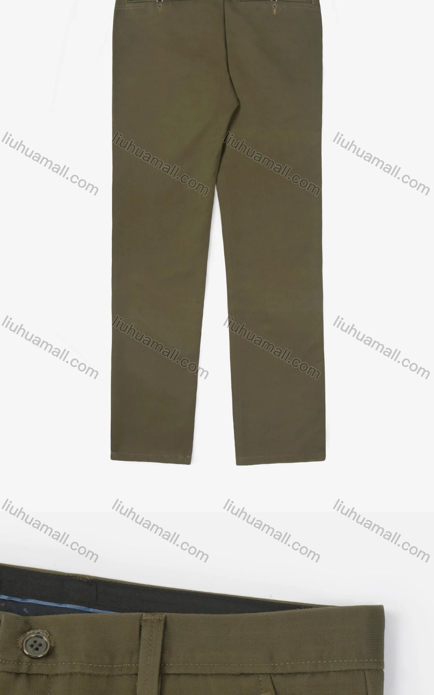 Wholesale Men's Casual Straight Leg Pockets Zipper Fly Plain Chino Pants - Liuhuamall