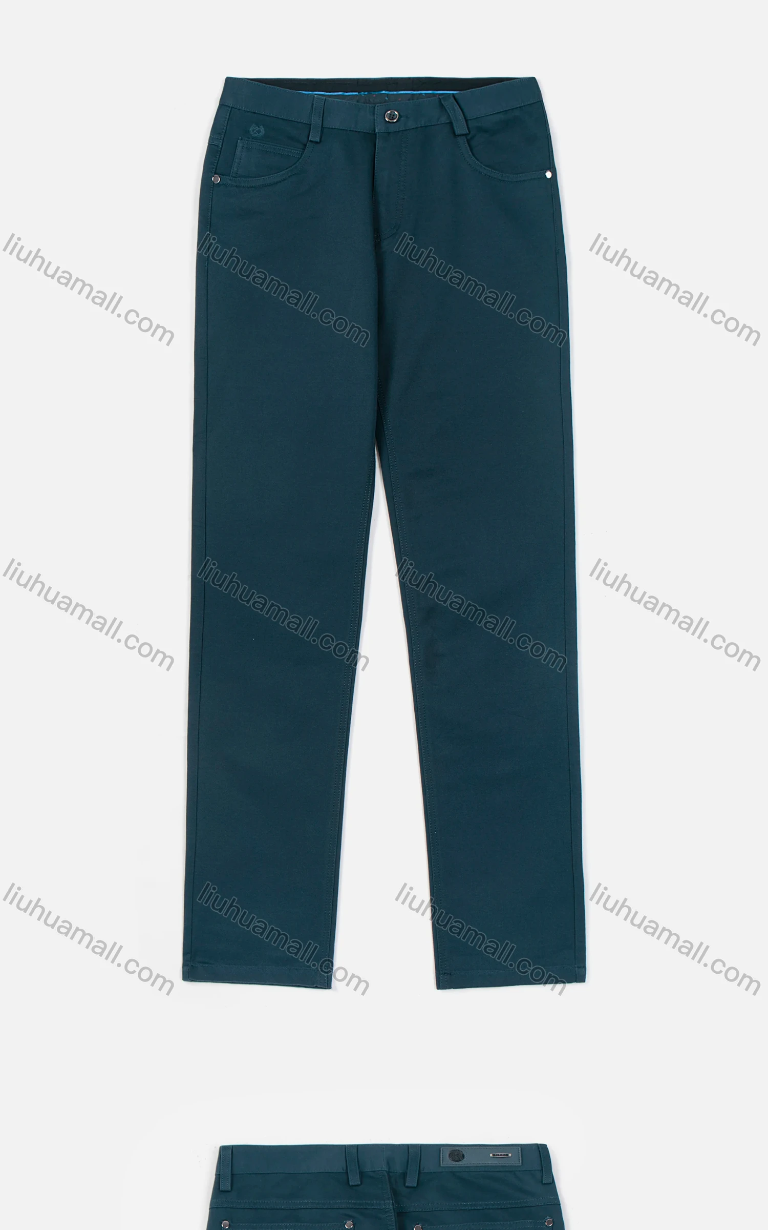 Wholesale Men's Casual Straight Leg Pockets Zipper Fly Plain Chino Pants - Liuhuamall