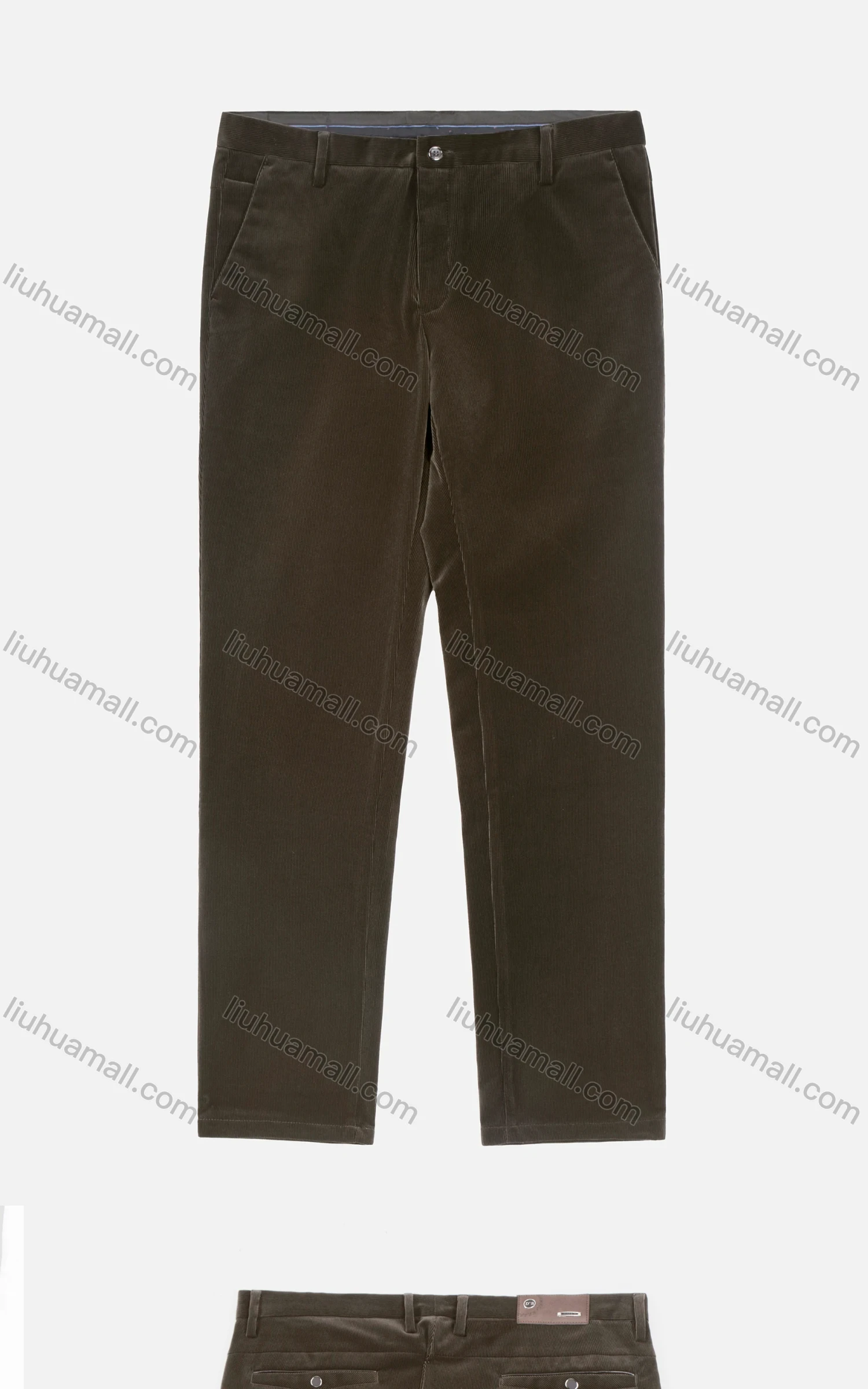 Wholesale Men's Casual Straight Leg Pockets Zipper Fly Plain Chino Pants - Liuhuamall