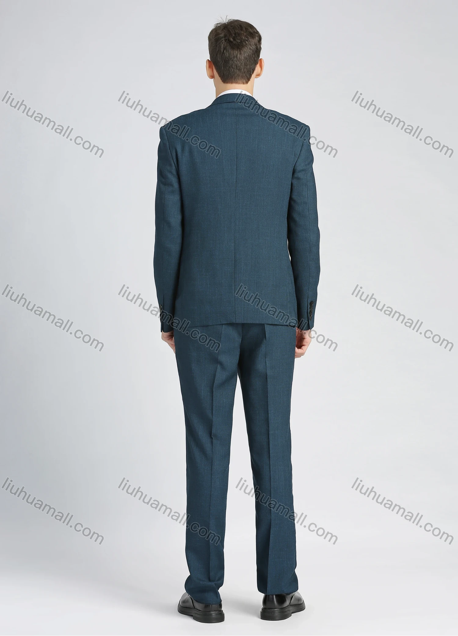 Wholesale Men's Formal Plain Single Breasted Pockets Lapel Slim Fit Blazer & Trousers 2 Piece Sets - Liuhuamall