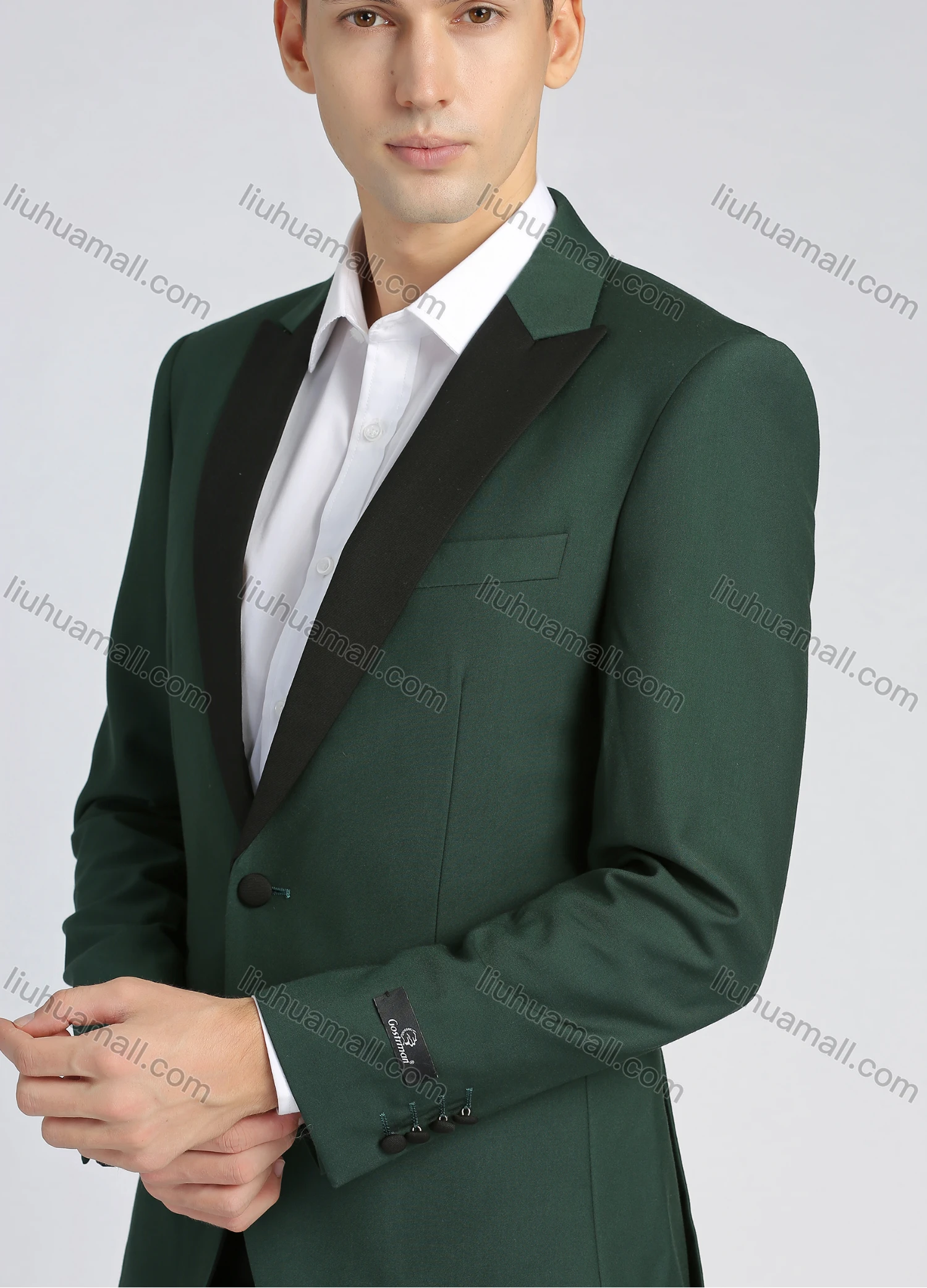 Wholesale Men's Formal Lapel One Button Suit Jacket 2-Piece Set - Liuhuamall