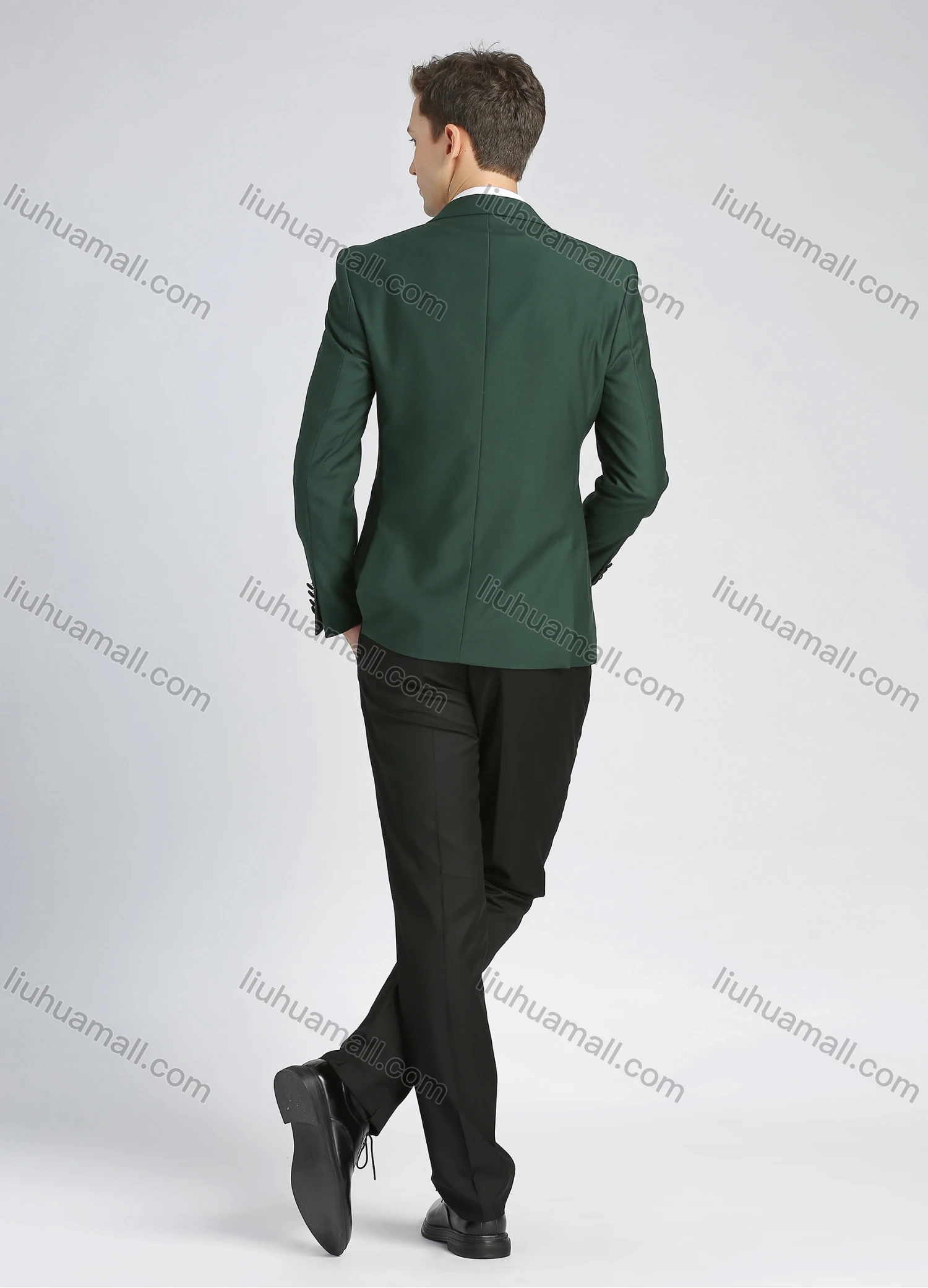 Wholesale Men's Formal Lapel One Button Suit Jacket 2-Piece Set - Liuhuamall
