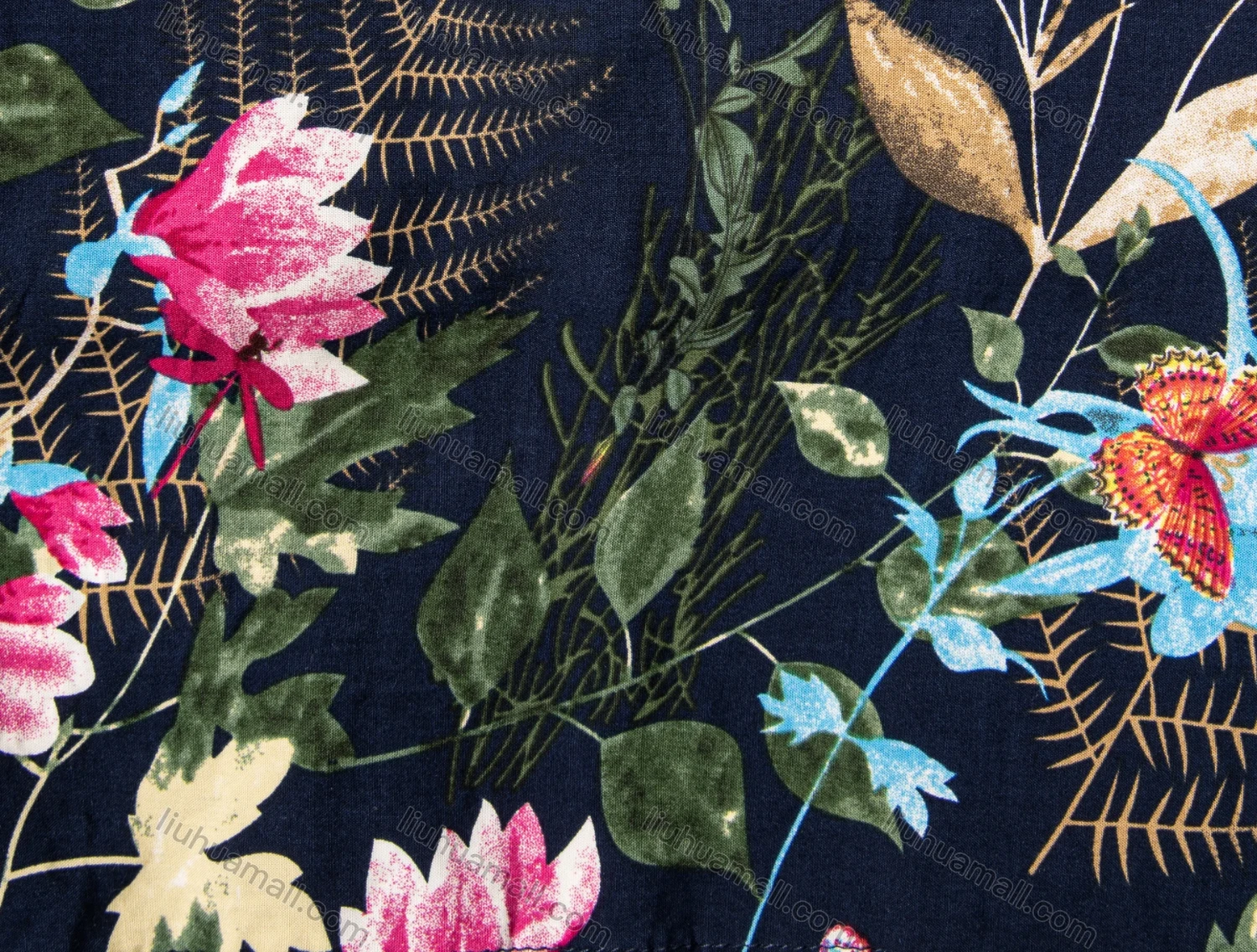 Wholesale Women's Spring Sleeveless Keyhole Neck Floral Butterfly Print Cami Maxi Dress - Liuhuamall