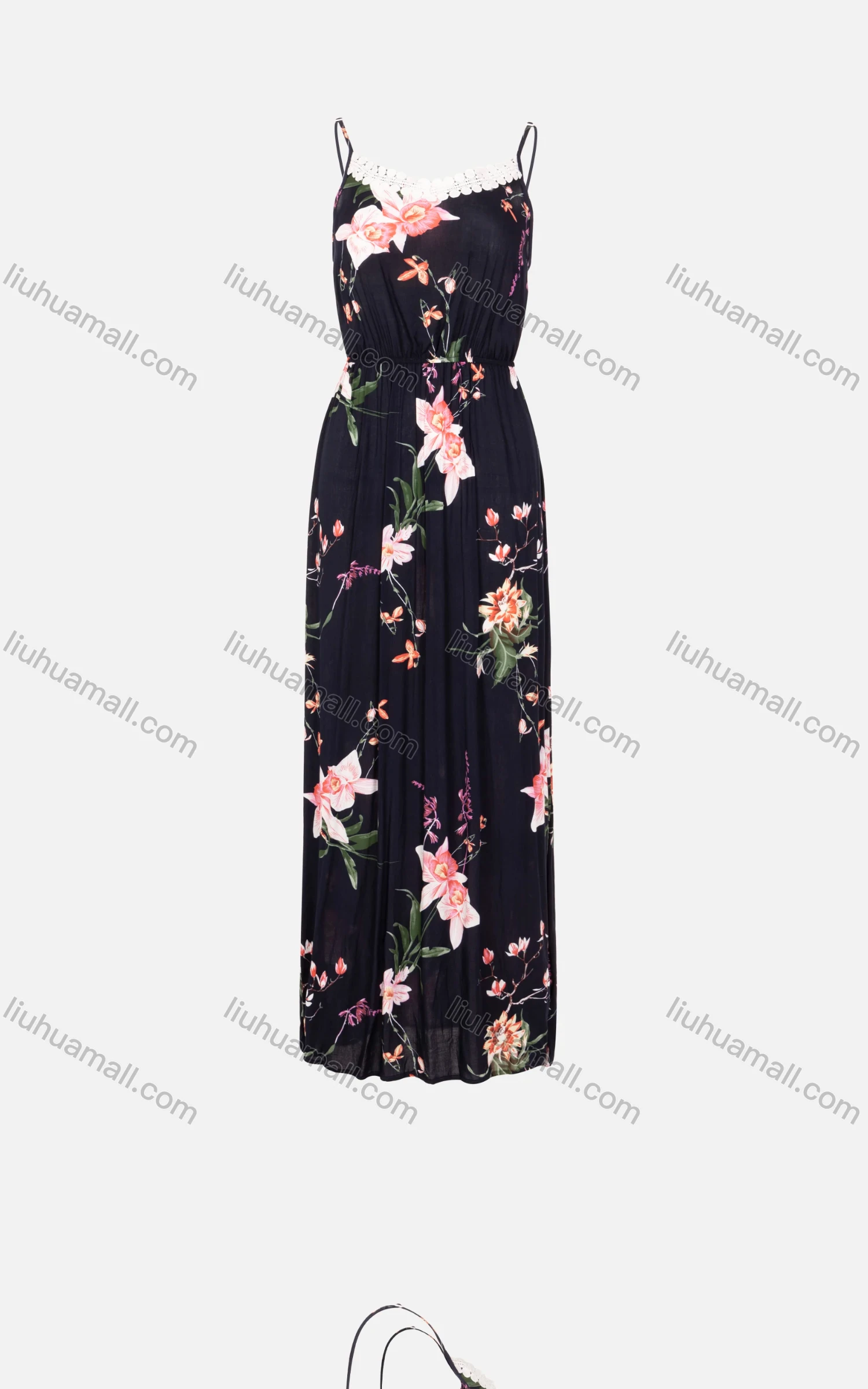 Wholesale Women's Spring Spaghetti Strap Floral Print Cami Dress - Liuhuamall